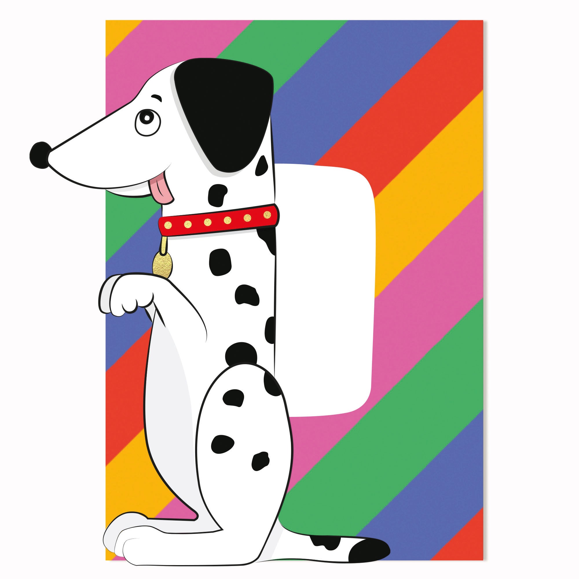 1st Birthday Dalmatian Greeting Card