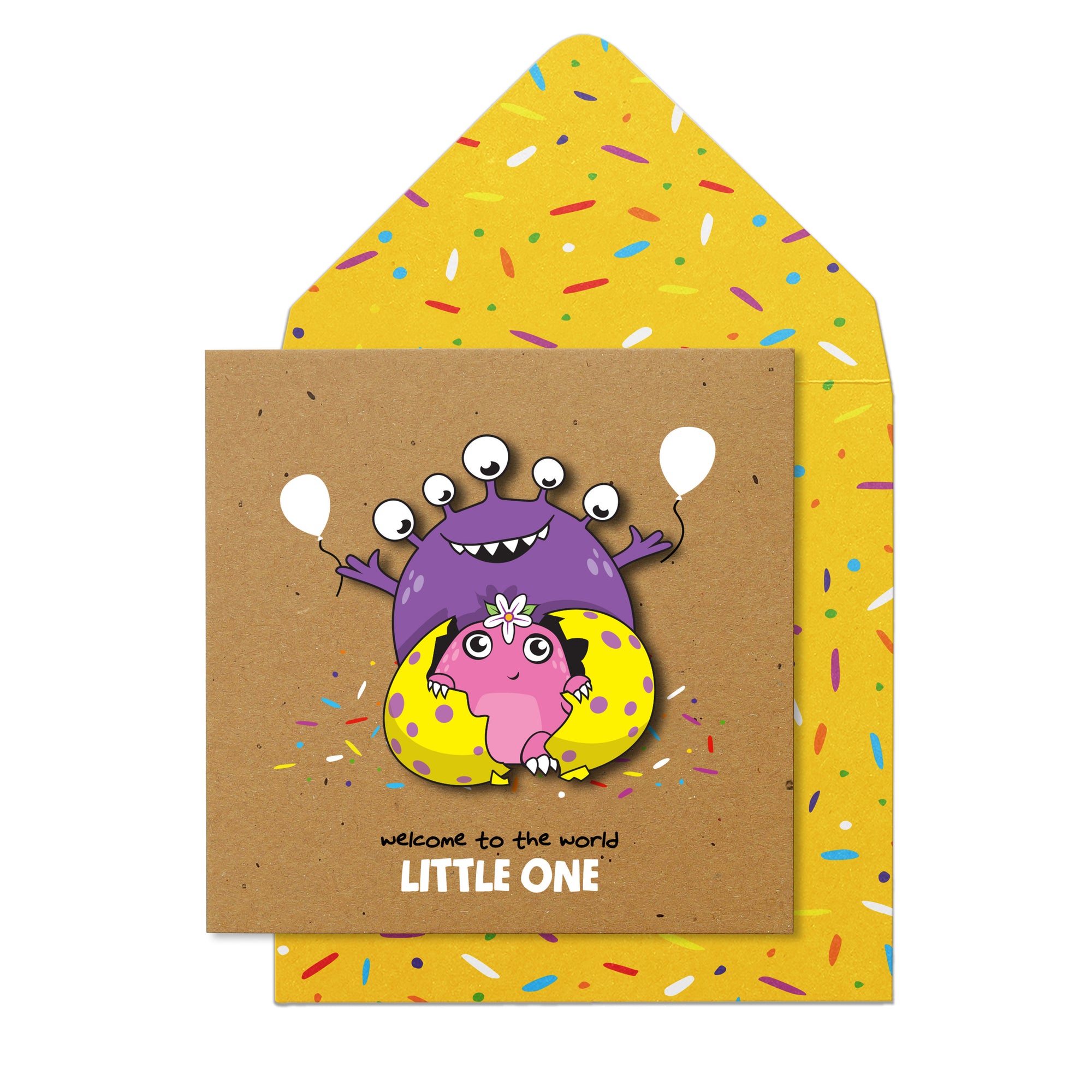 Welcome to the World Baby Girl , Handmade Greeting Card
