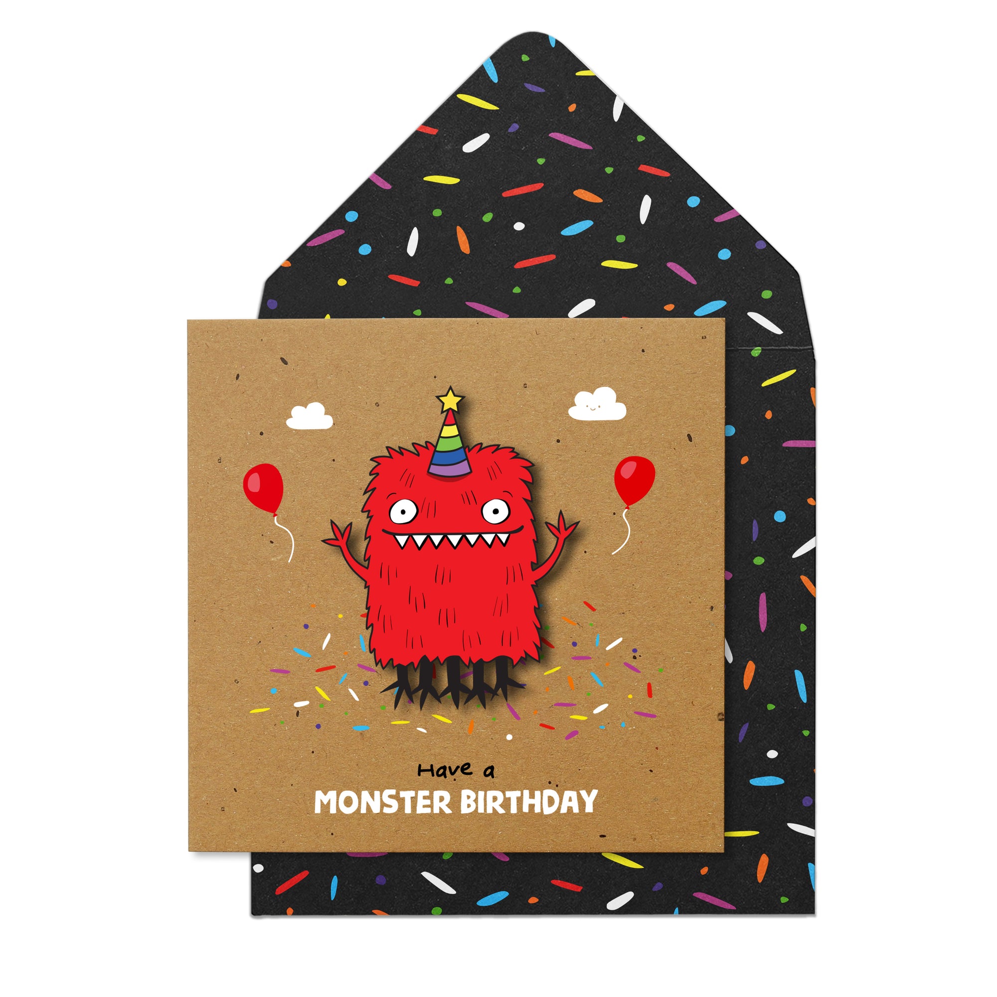 Monster Birthday' Red Monster