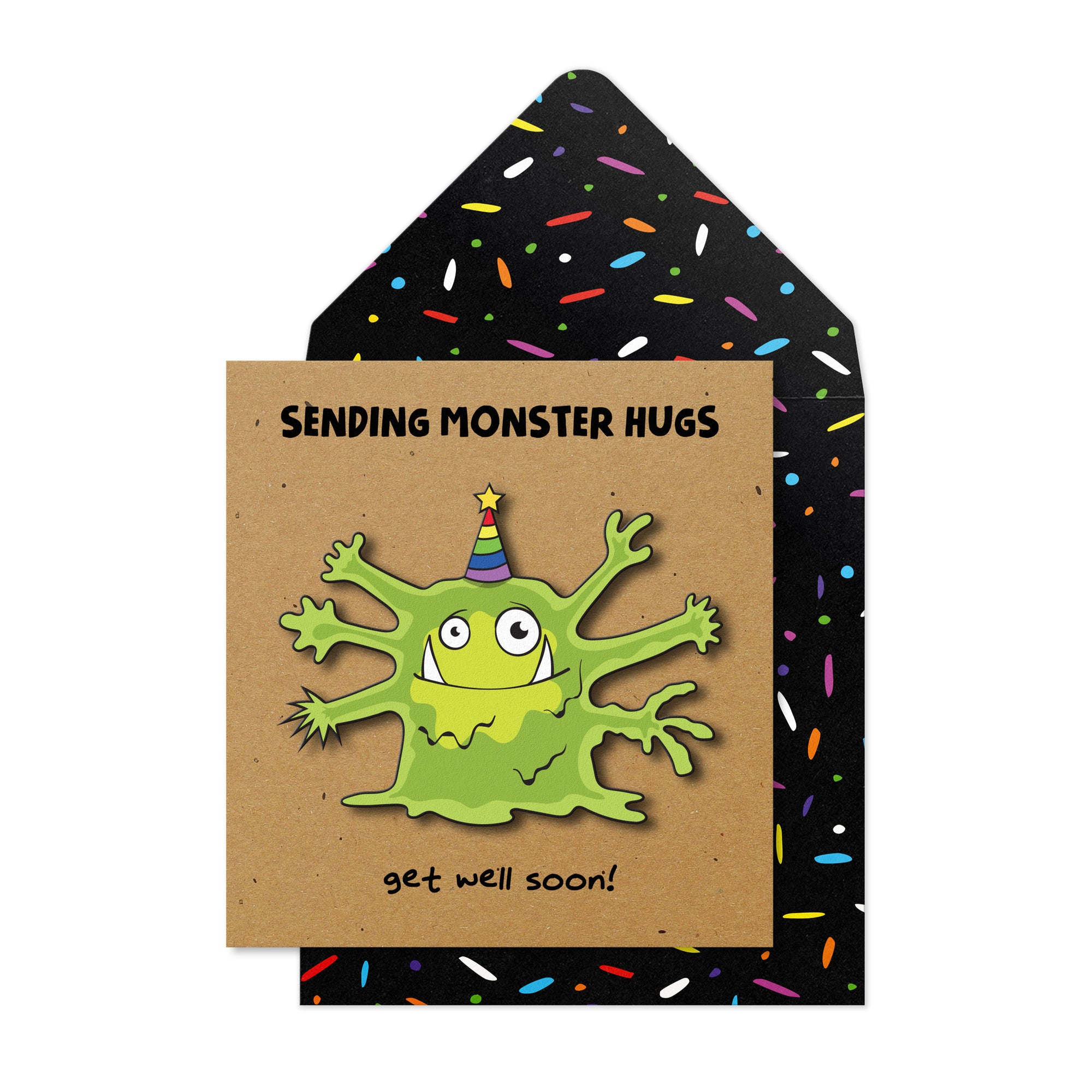 Get Well Soon, Sending Hugs, 3D Handmade Greeting Card