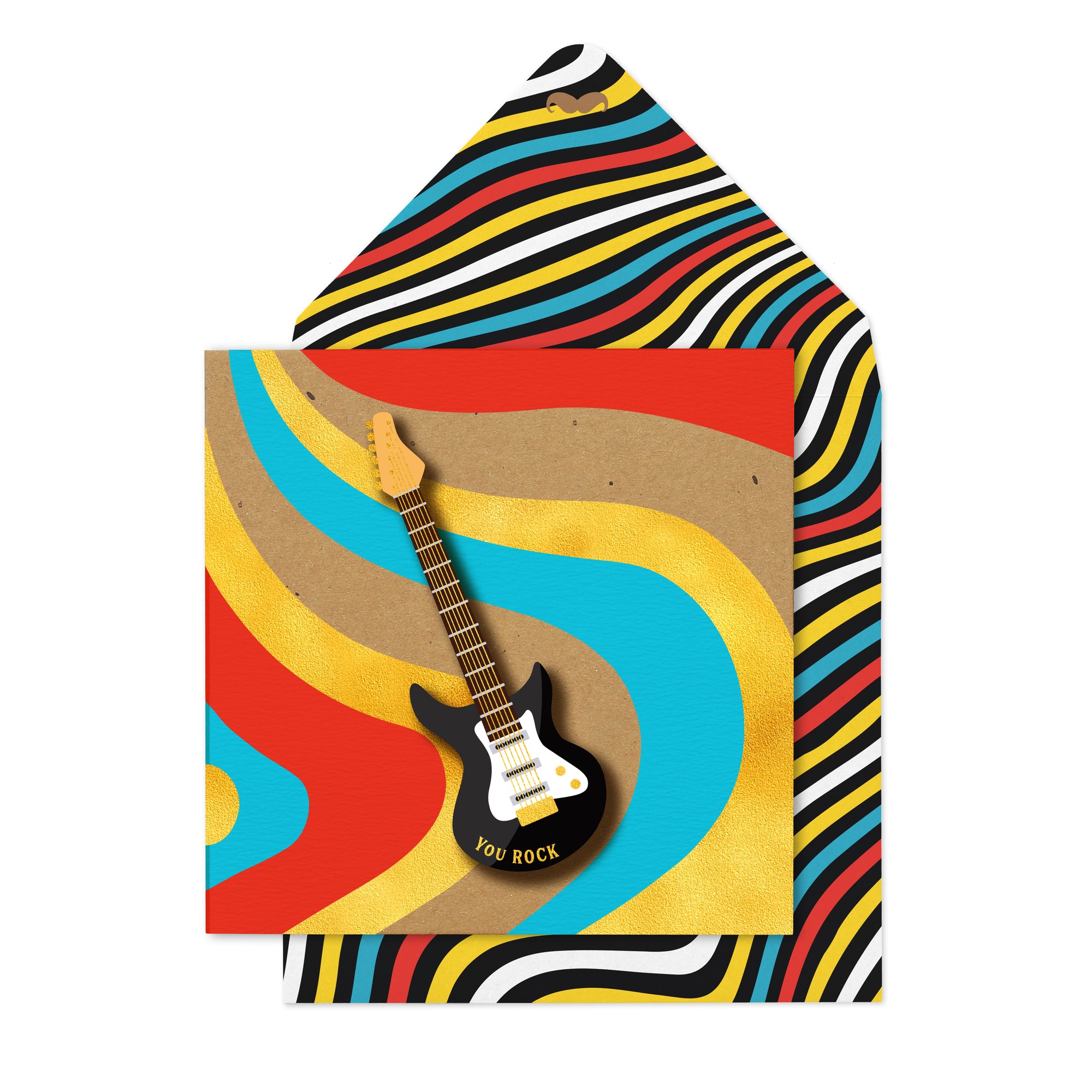 You Rock Guitar, Handmade Greeting Card