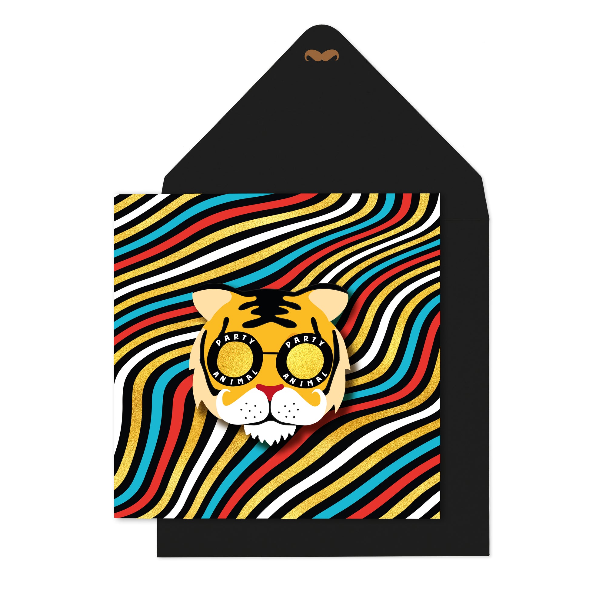 Party Animal Tiger, Birthday Handmade Greeting Card