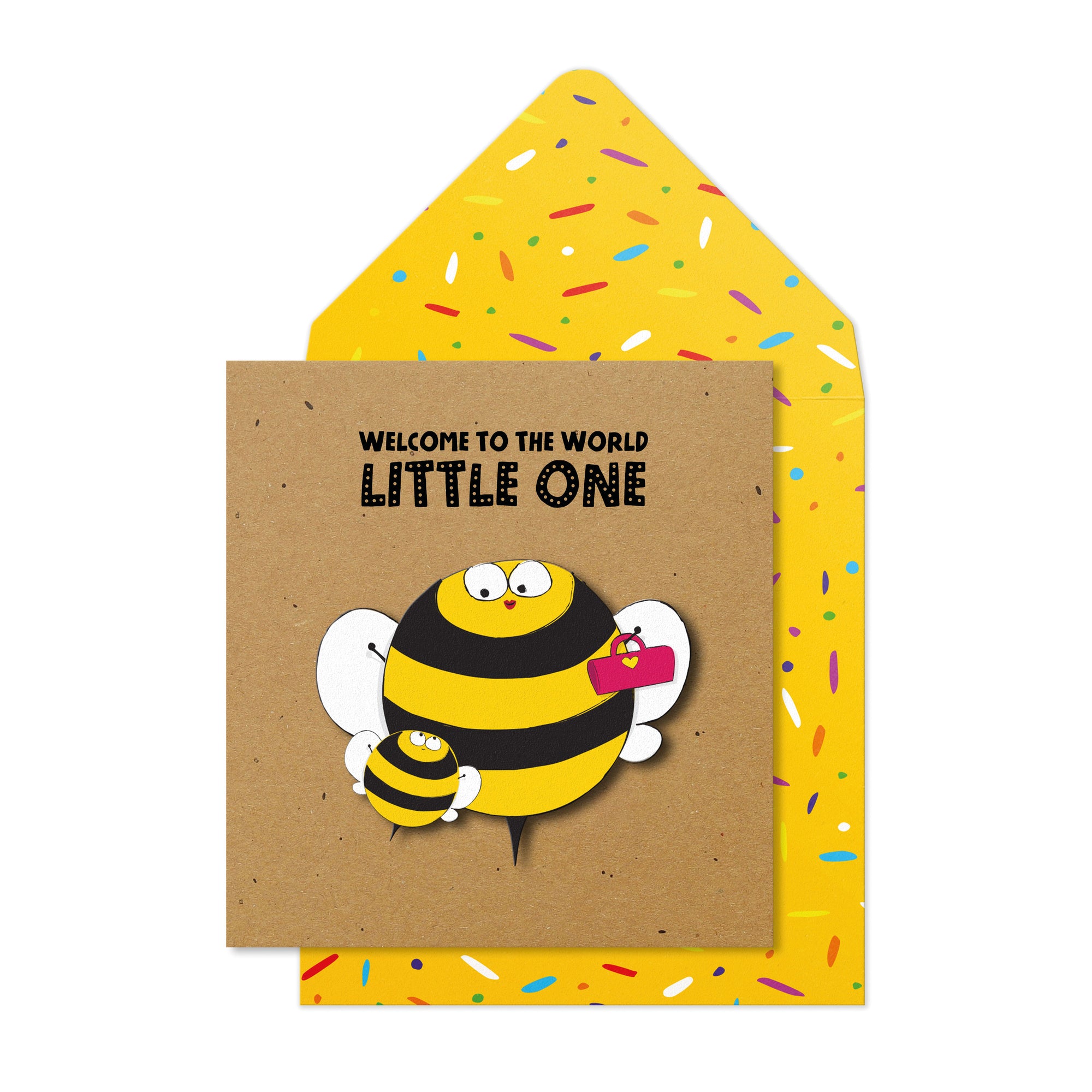 Welcome to the World Baby Bee, 3D Handmade Greeting Card