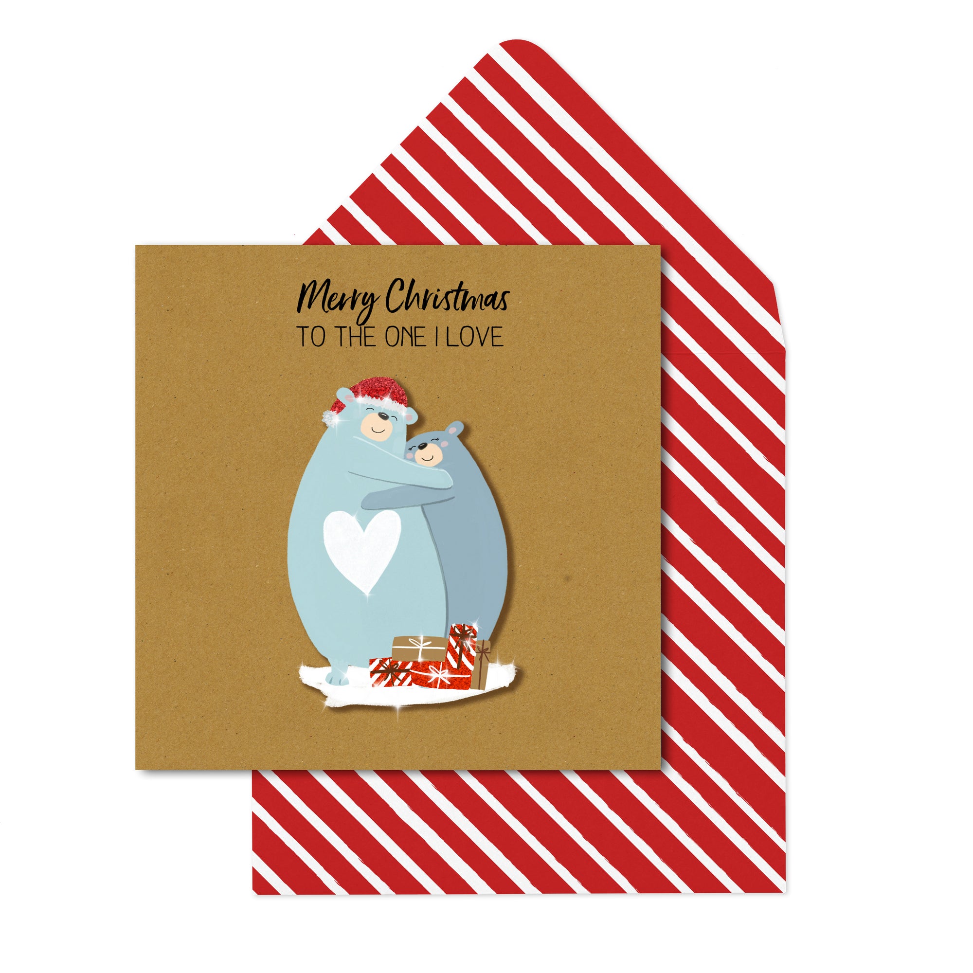 Merry Christmas To The One I Love, Handmade Greeting Card