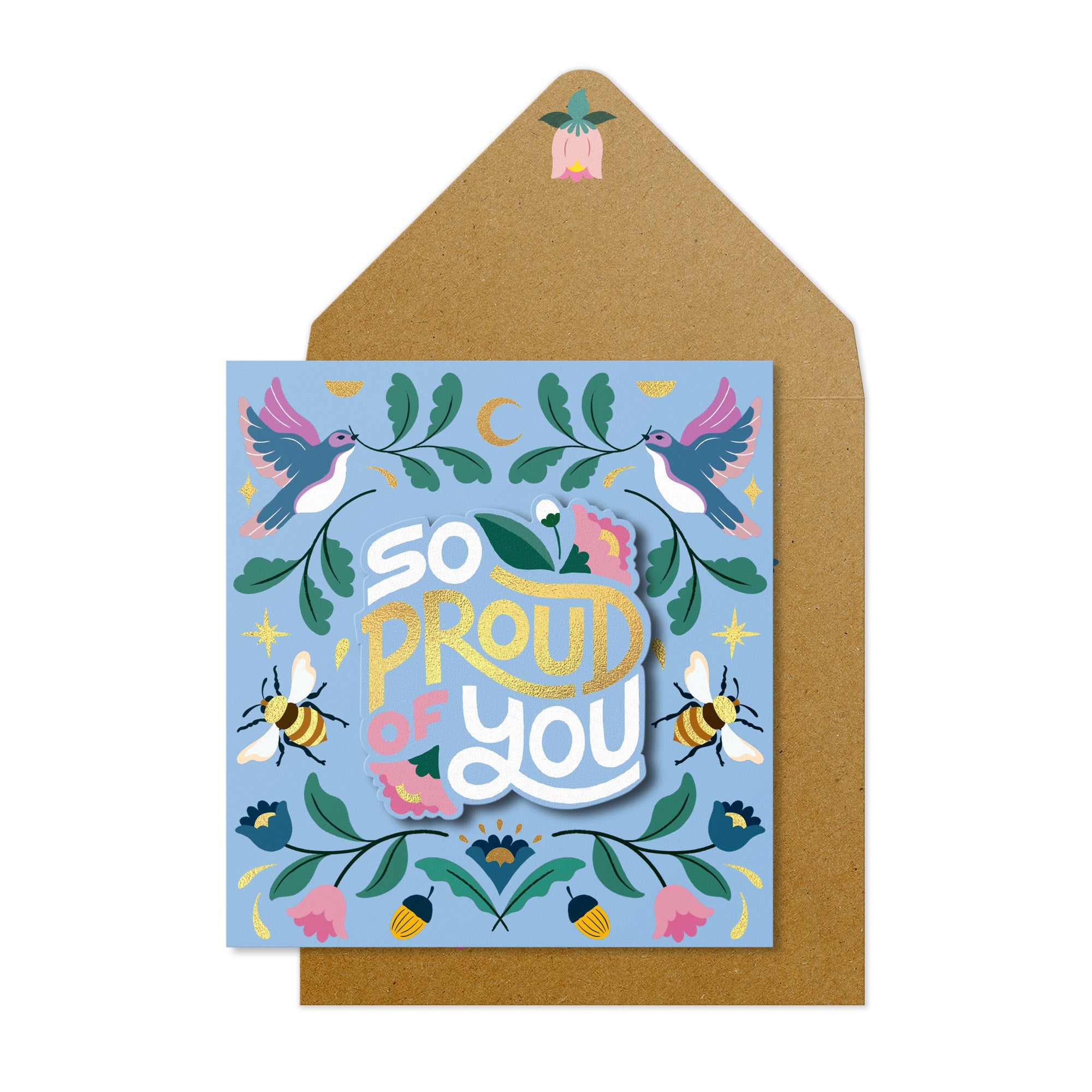 So Proud Of You, Blank Handmade Greeting Card
