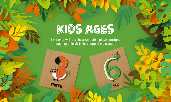 Kids Birthday Age Cards