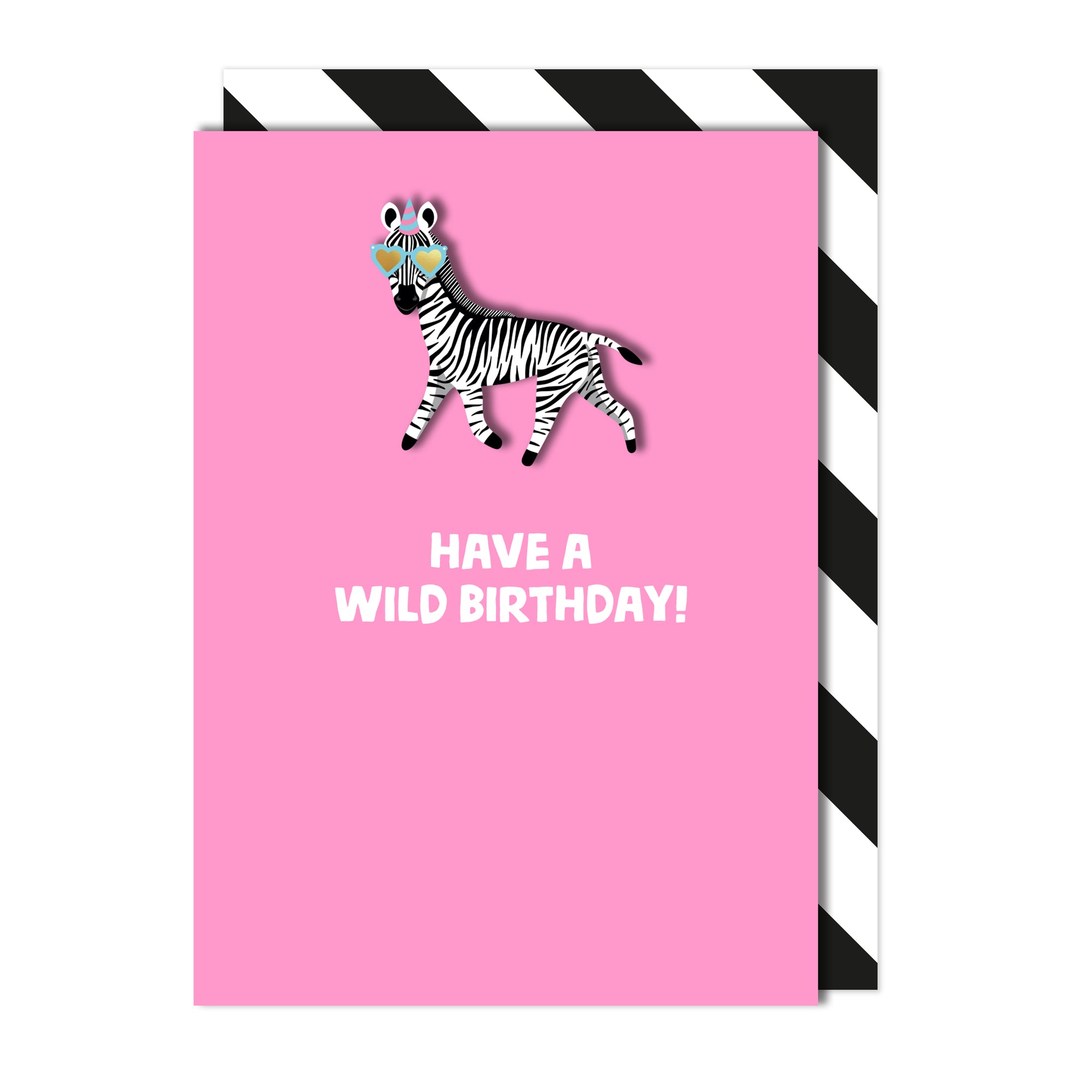 Have a Wild Birthday Zebra Greeting Card