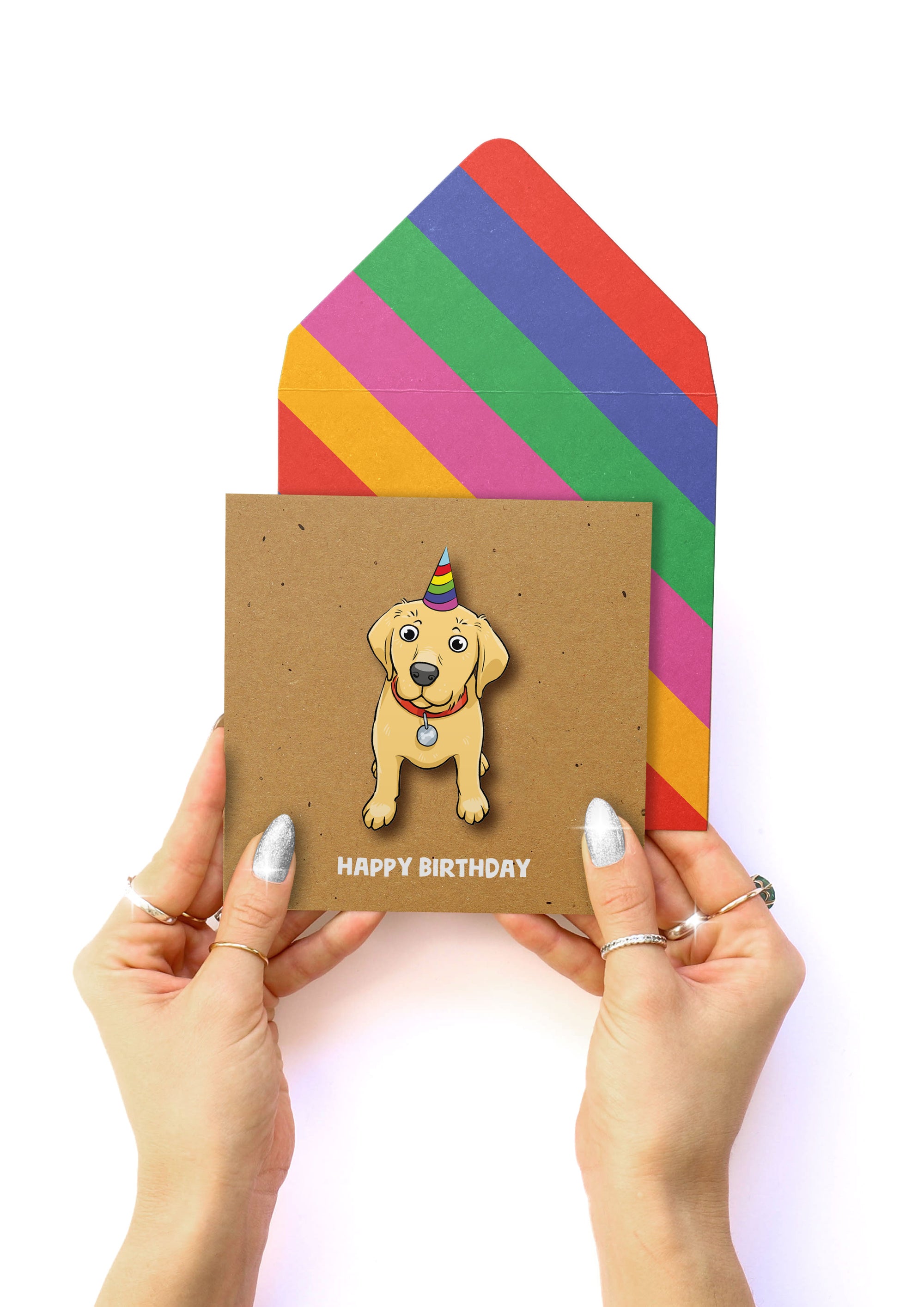 Happy Birthday, Labrador, 3D Handmade Greeting Card