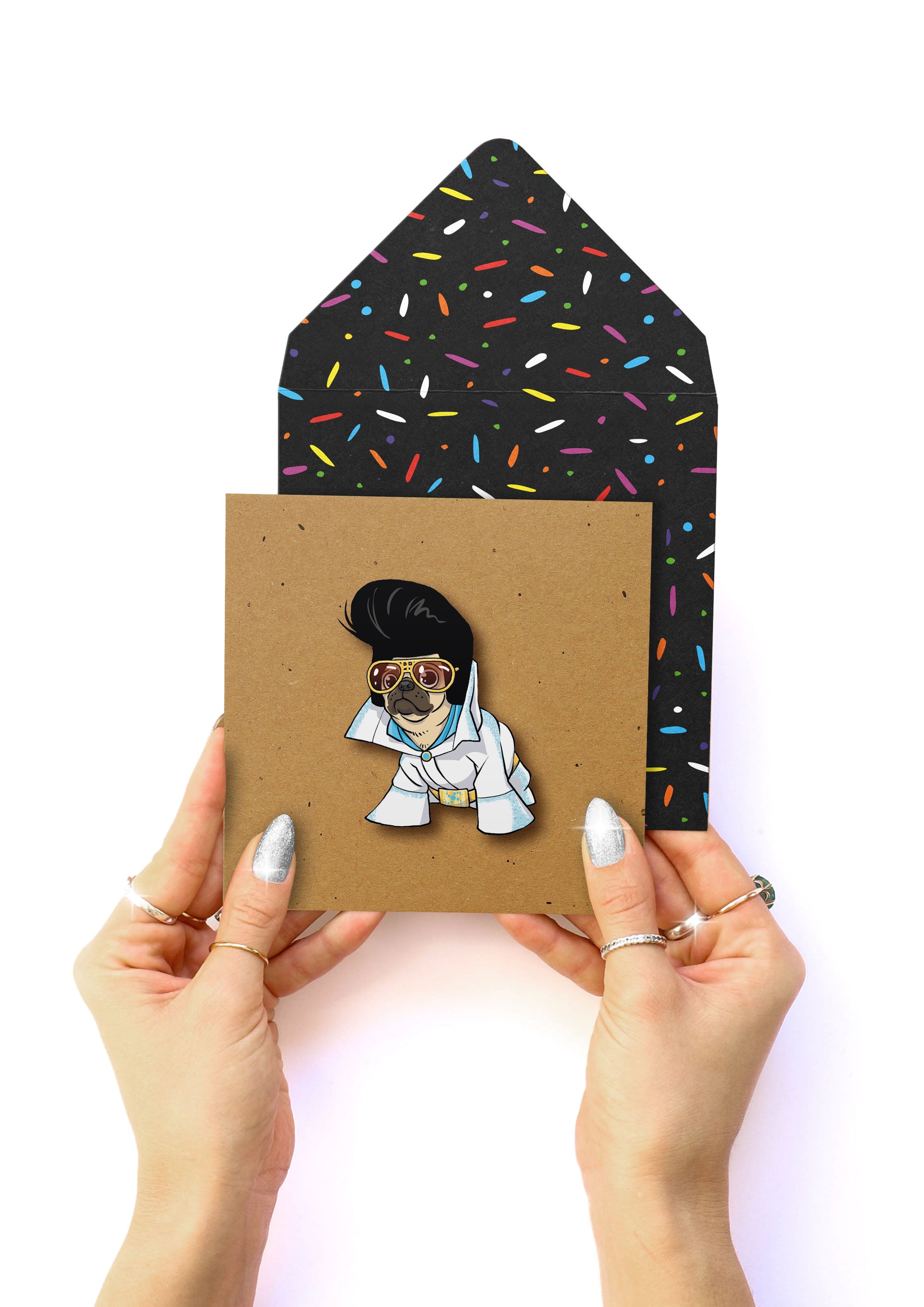 Blank Elvis, 3D Handmade Greeting Card