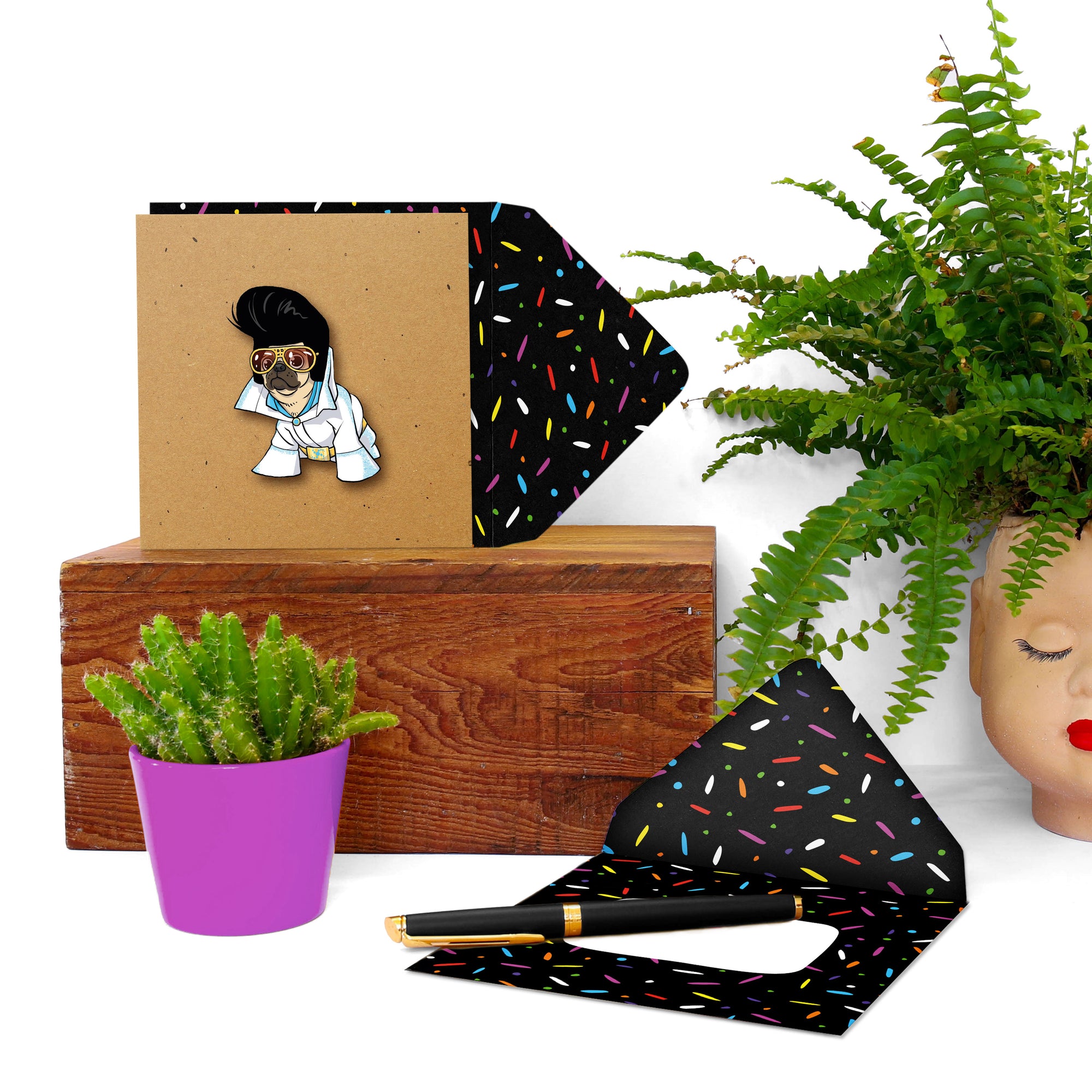 Blank Elvis, 3D Handmade Greeting Card