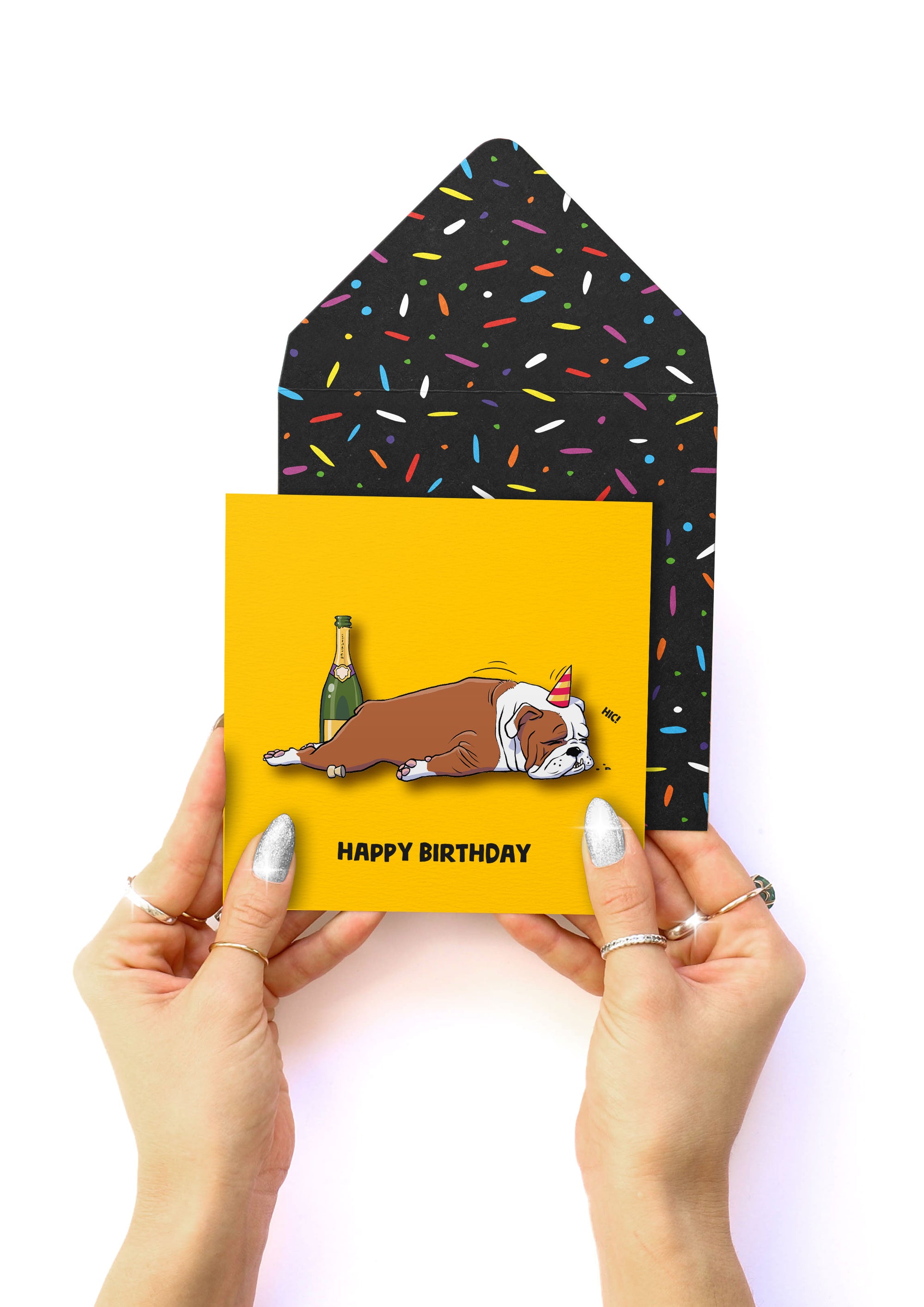Happy Birthday, British Bulldog, 3D Handmade Greeting Card