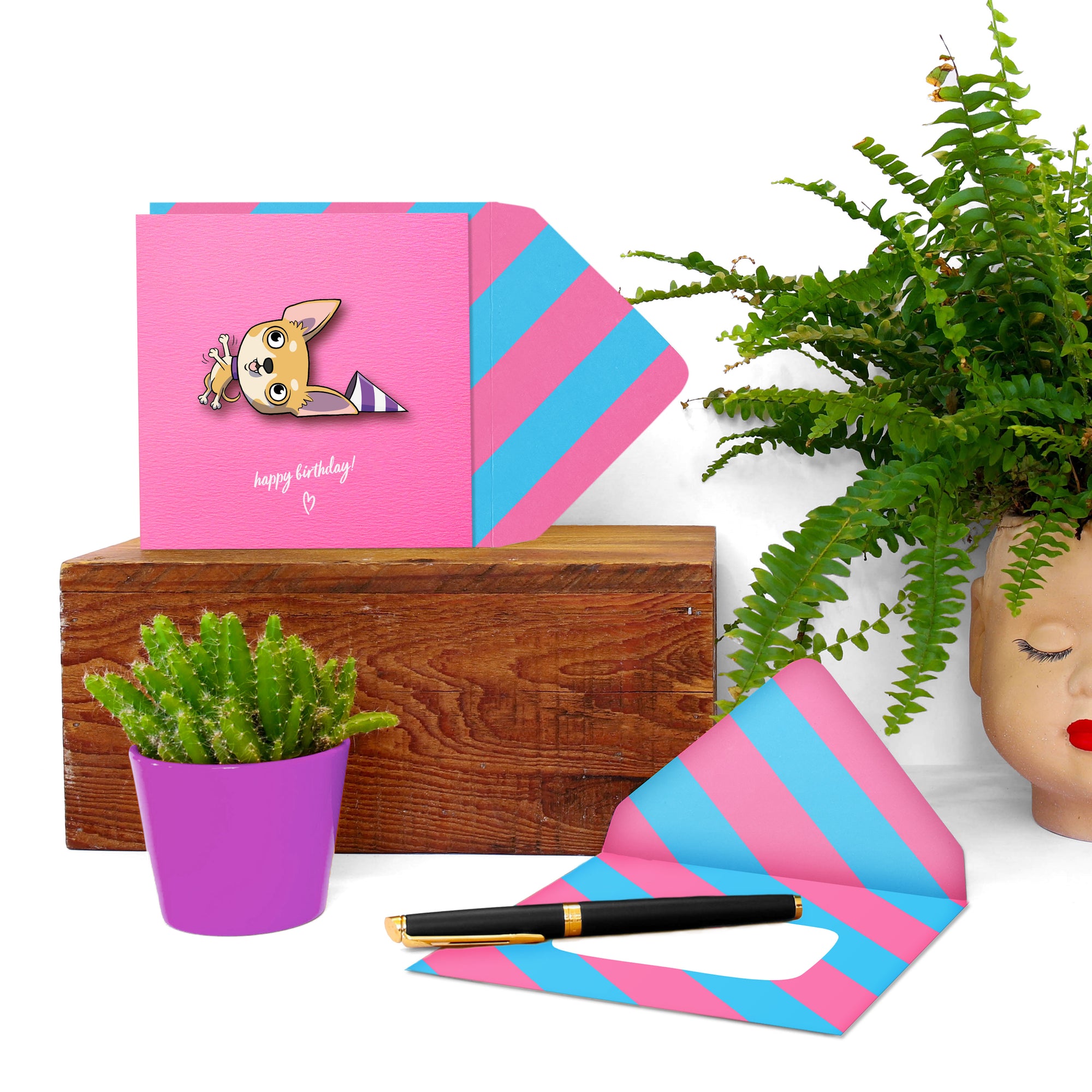 Happy Birthday Chichuahua, 3D Handmade Greeting Card