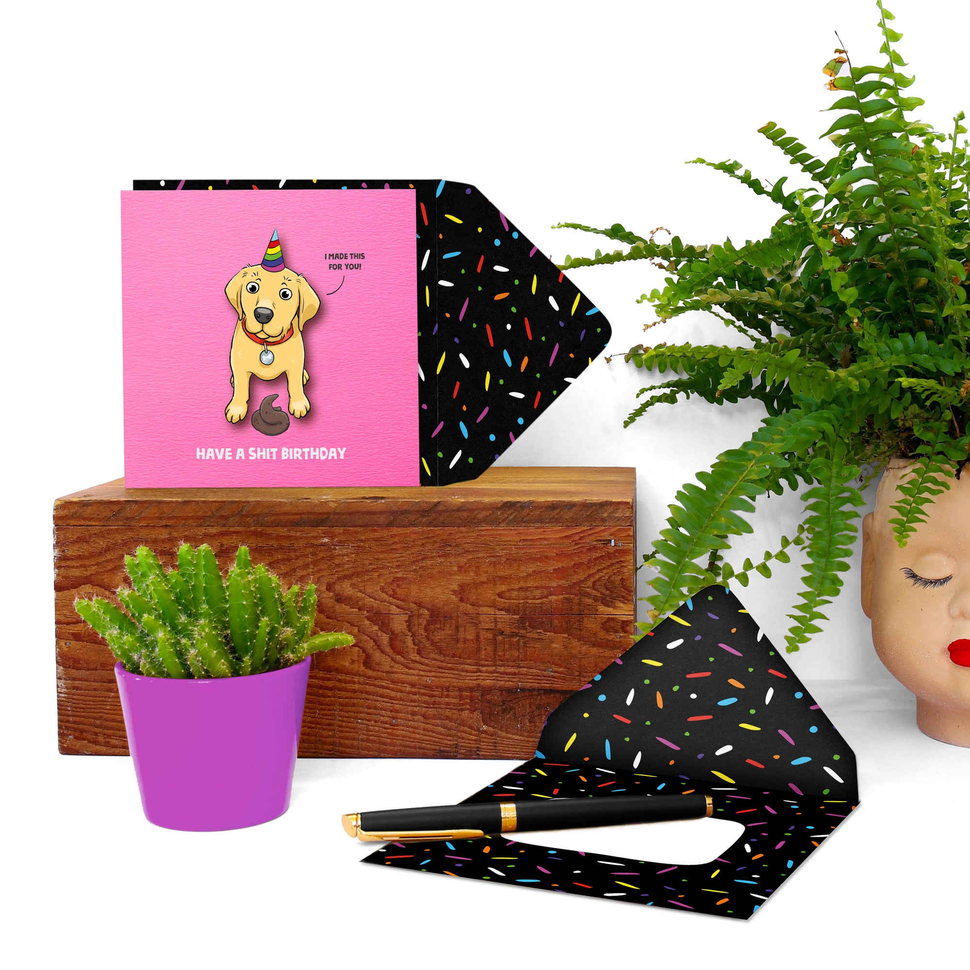 Funny Rude, Labrador Sh*t Birthday, 3D Handmade Greeting Card