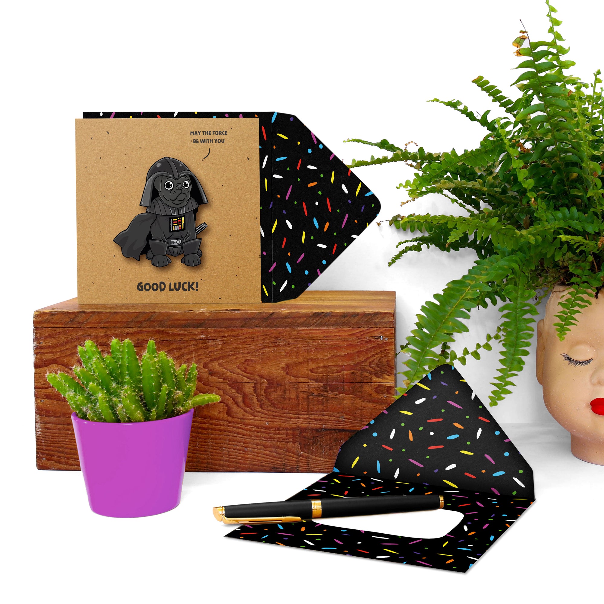 Good Luck Darth Vader, 3D Handmade Greeting Card