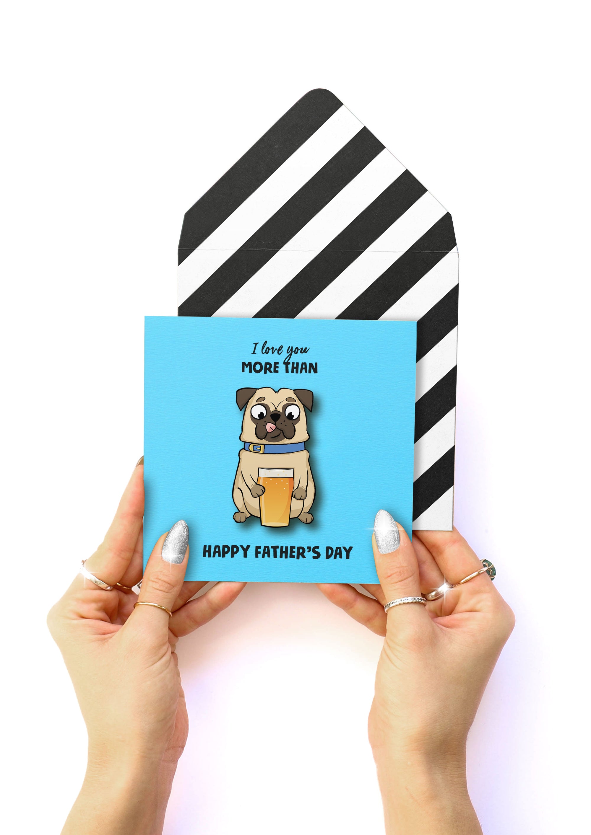 Funny Happy Father's Day, Beer-illiant, Handmade Greeting Card