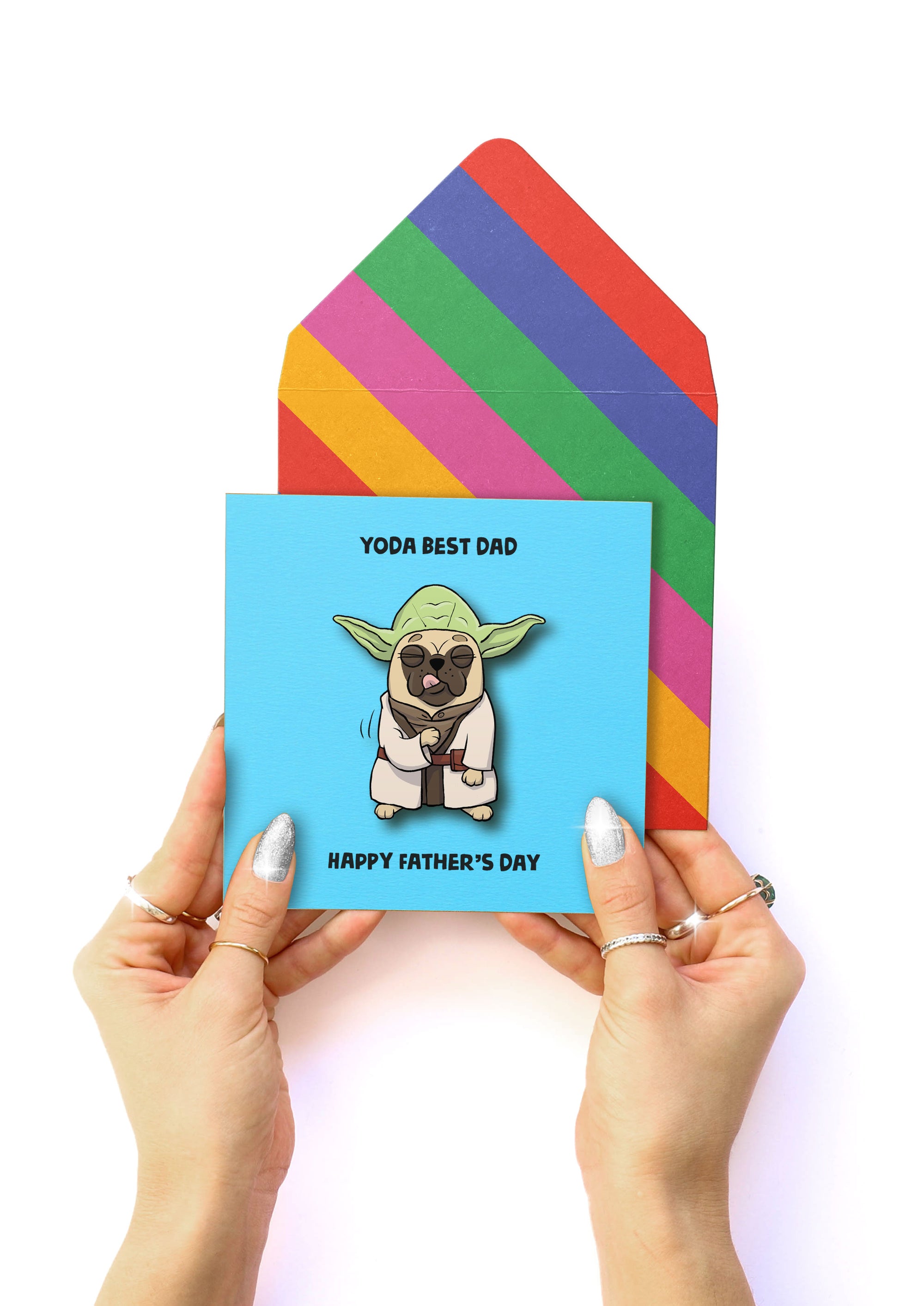 Yoda Best Dad! Happy Fathers Day, Handmade Greeting Card