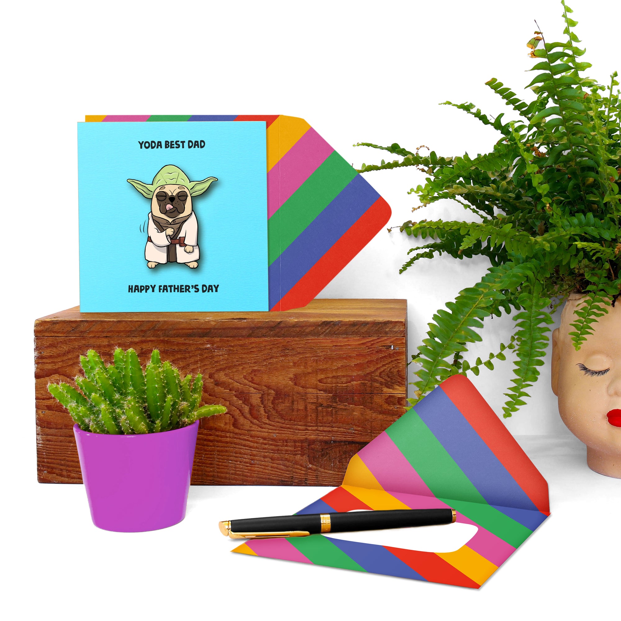 Yoda Best Dad! Happy Fathers Day, Handmade Greeting Card