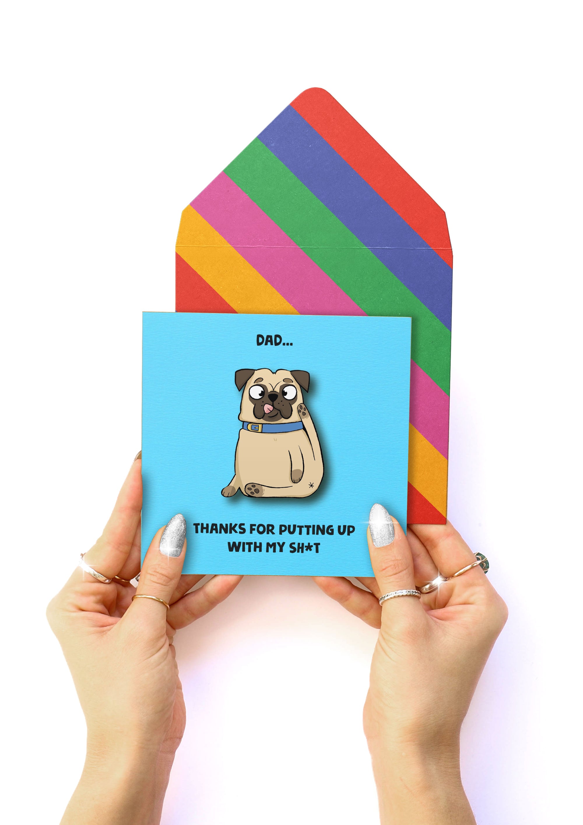 Funny Fathers Day, Putting Up With My Sh*t, Handmade Greeting Card