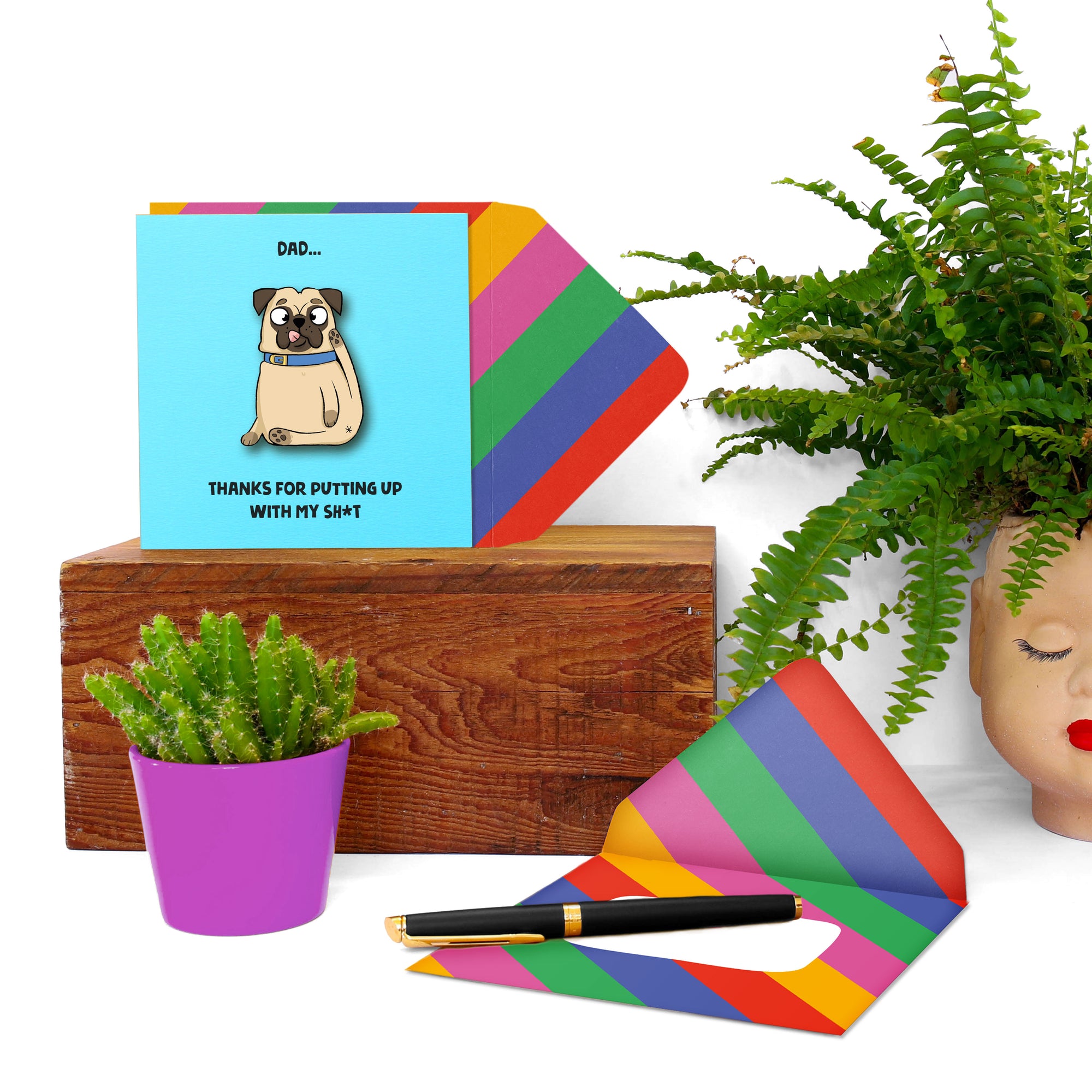 Funny Fathers Day, Putting Up With My Sh*t, Handmade Greeting Card