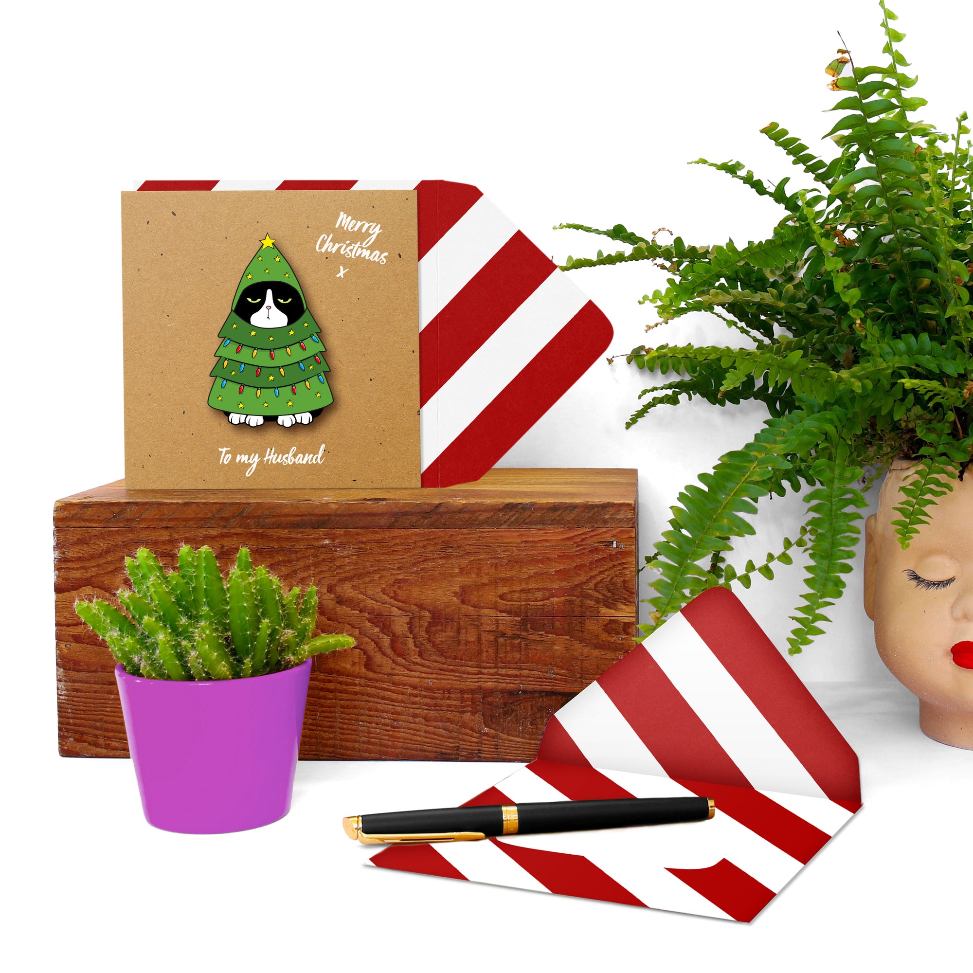 Merry Christmas Husband Cat