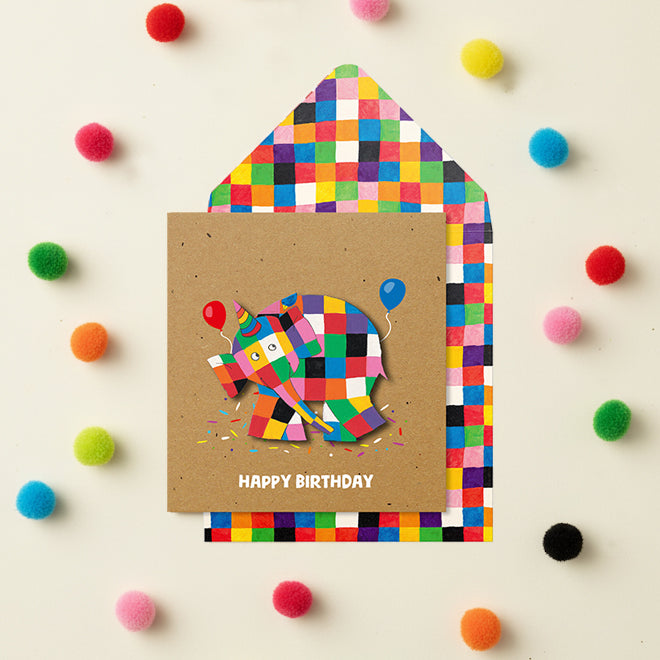 Happy Birthday Elmer, Handmade Greeting Card