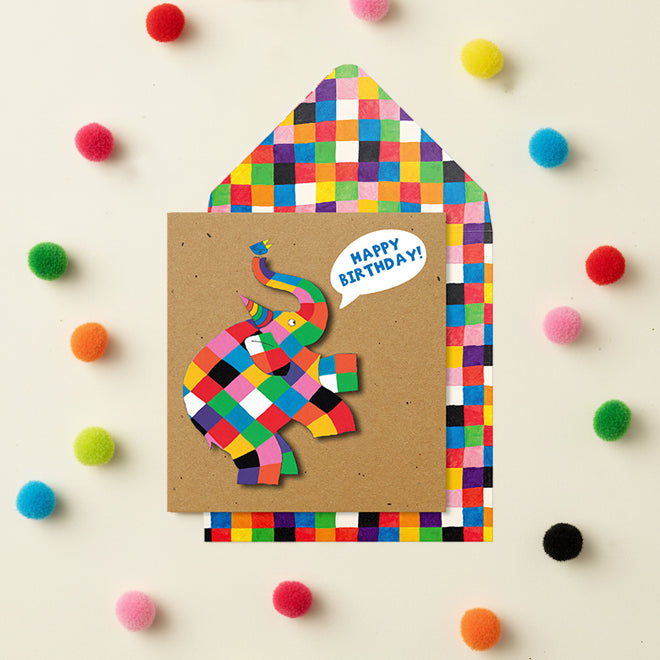 Happy Birthday Elmer, Handmade Greeting Card