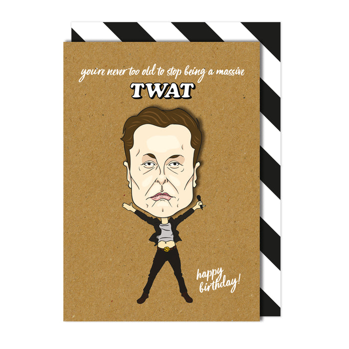 Elon Musk, You're Never Too Old 3D Handmade Birthday Card
