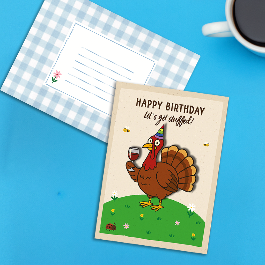 Handmade Funny Turkey Birthday Card