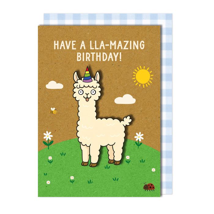 Handmade 3D Funny Alpaca Birthday Card