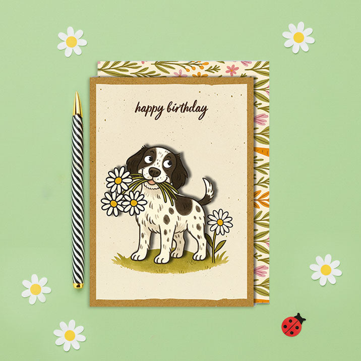 Handmade Cocker Spaniel 3D Birthday Card