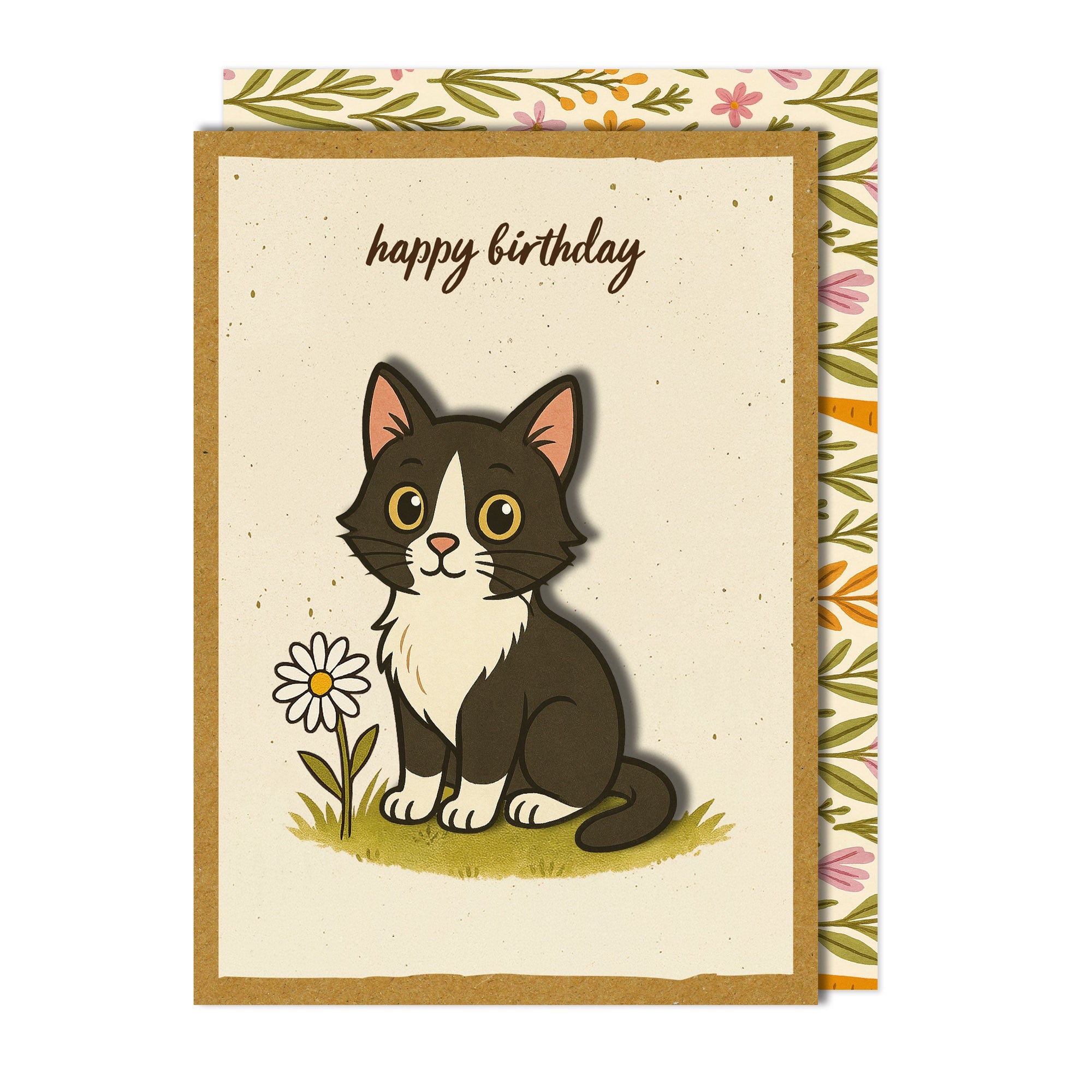 Handmade Lovely Kitten Birthday Card