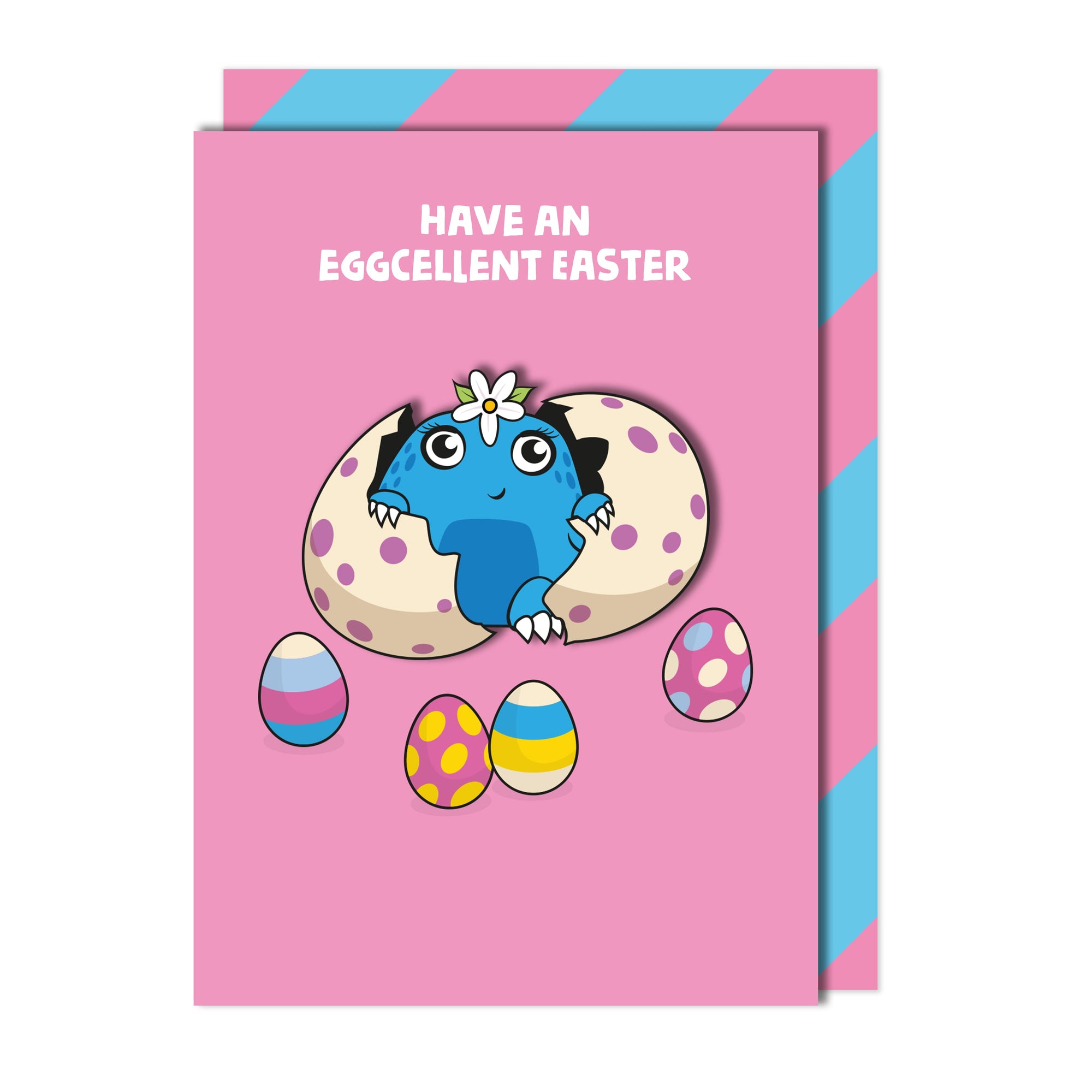 Have An Eggcelent Easter Pink Greeting Card