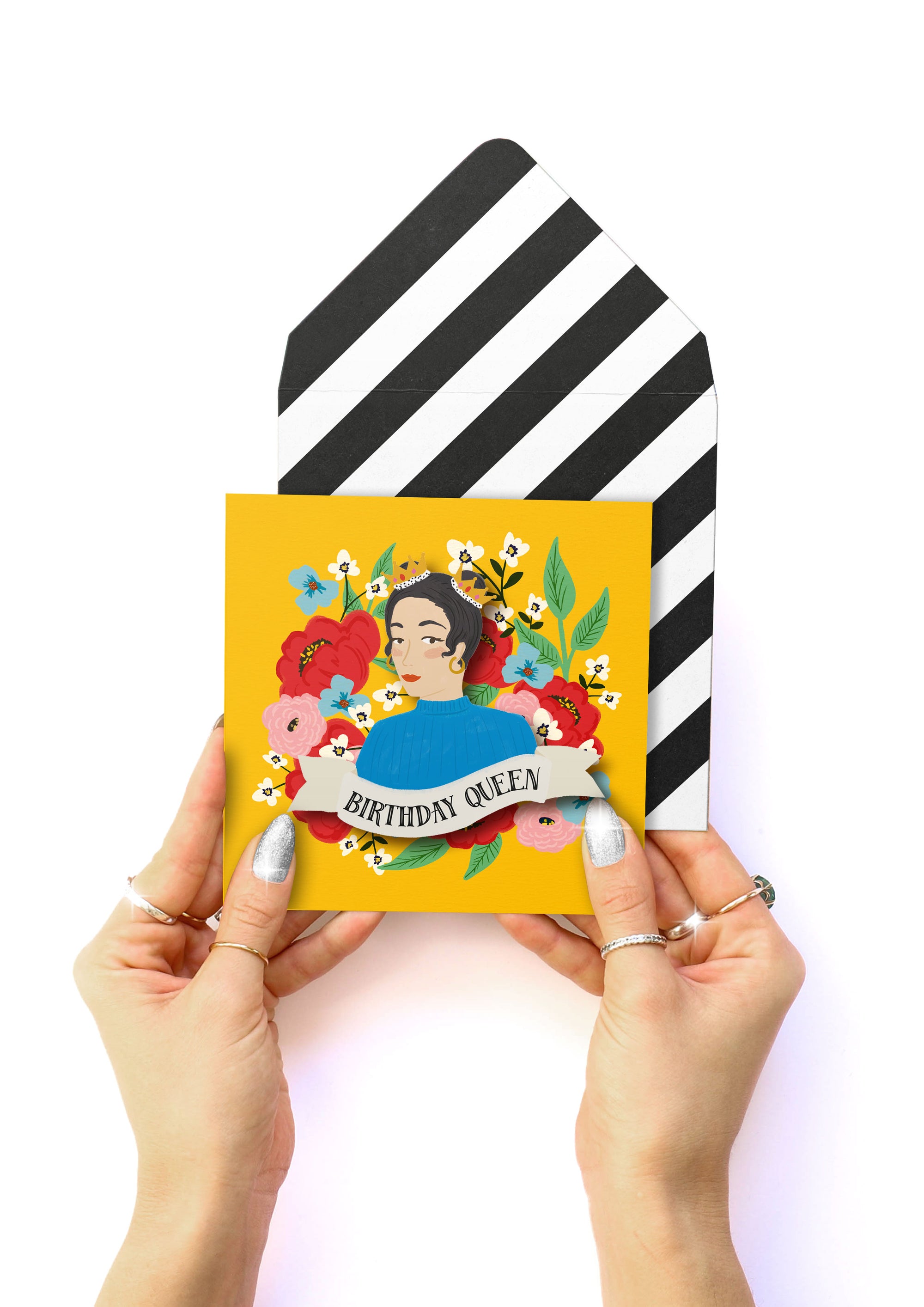 Birthday Queen, Handmade Greeting Card