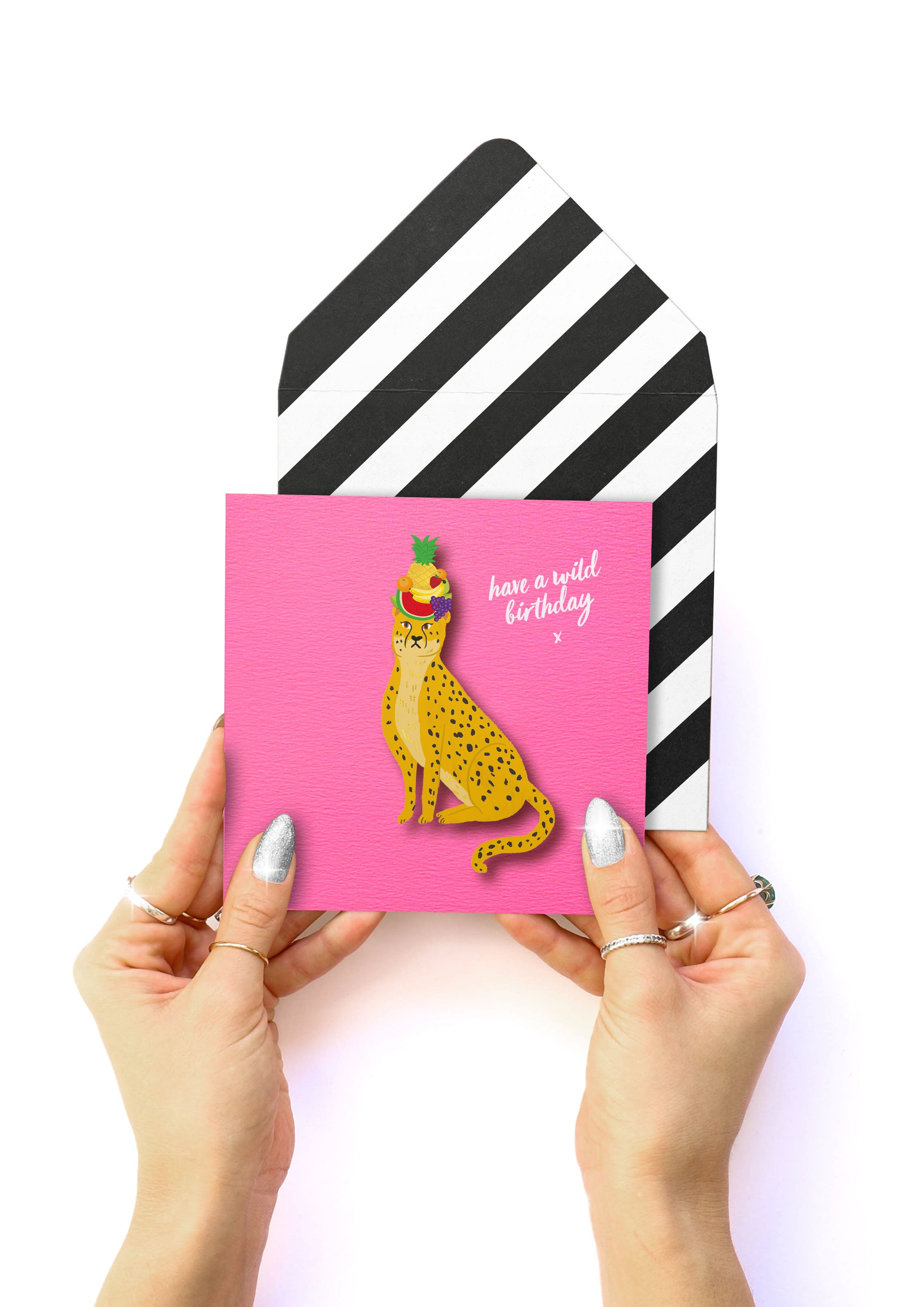 Have a Wild Birthday Cheetah, Handmade Greeting Card