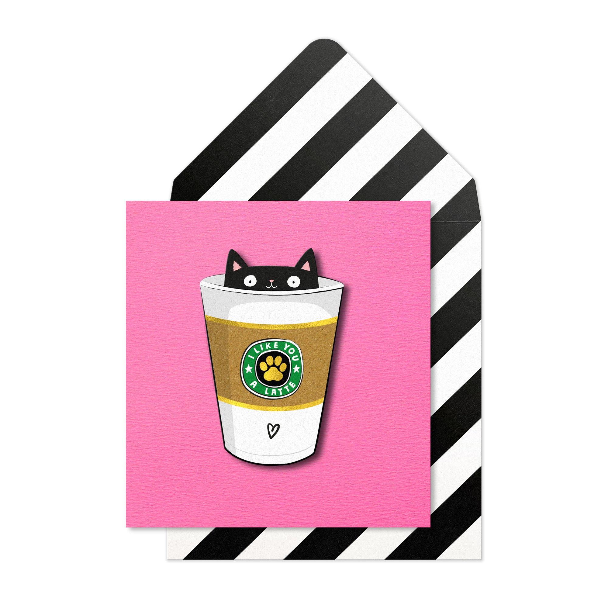 I Like You A-Latte, Anniversary Handmade Greeting Card