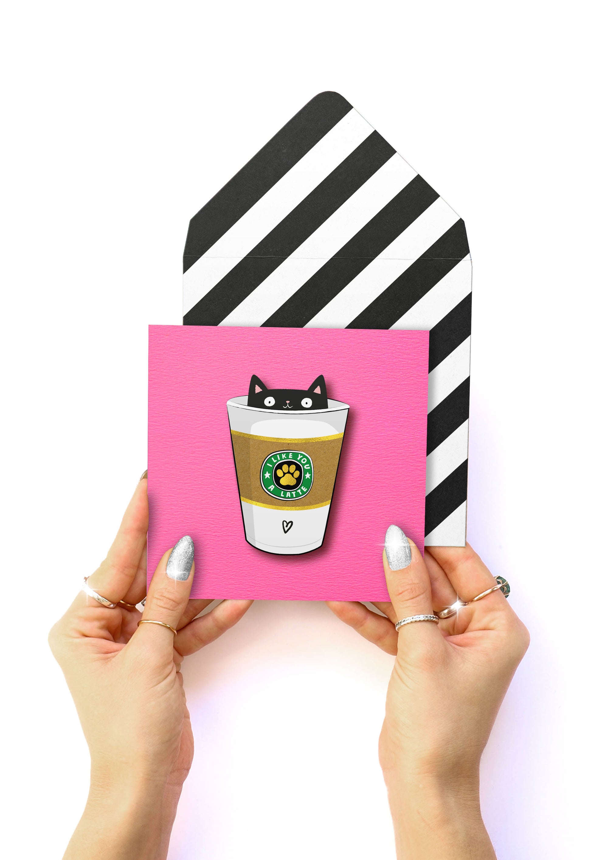 I Like You A-Latte, Anniversary Handmade Greeting Card