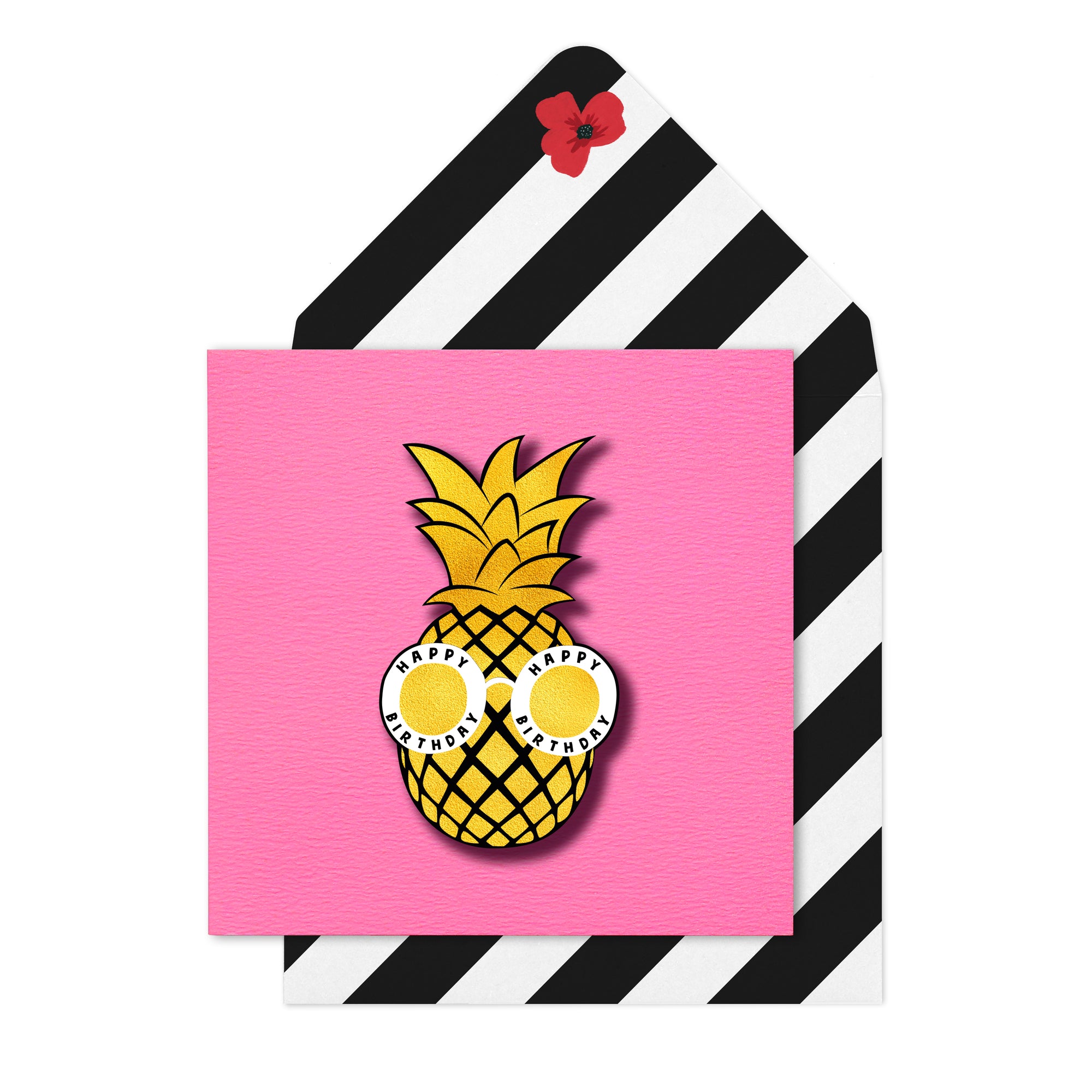 Happy Birthday Pineapple, Handmade Greeting Card