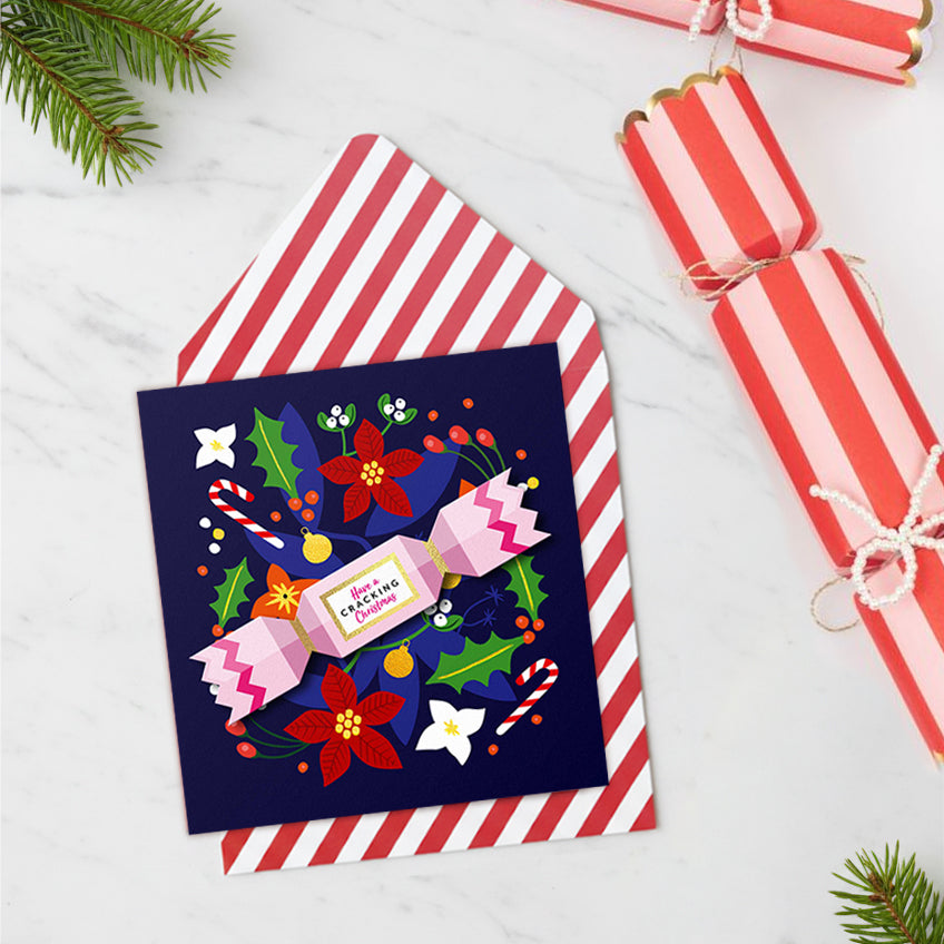 Christmas Cracker, Handmade Greeting Card