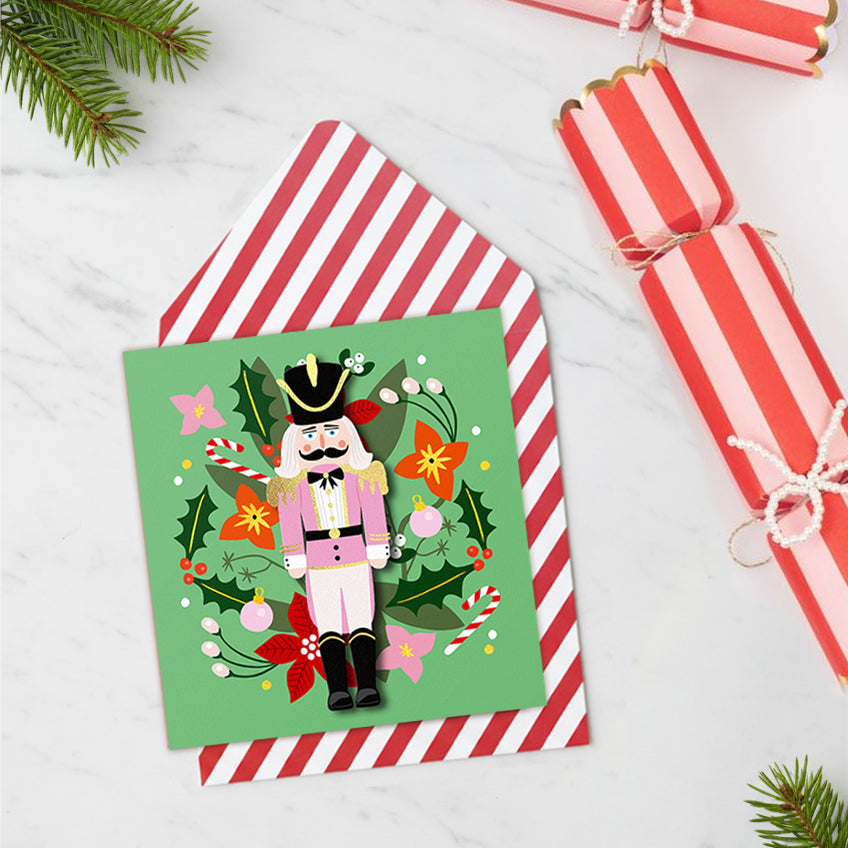 Christmas Nutcracker, Handmade Greeting Card