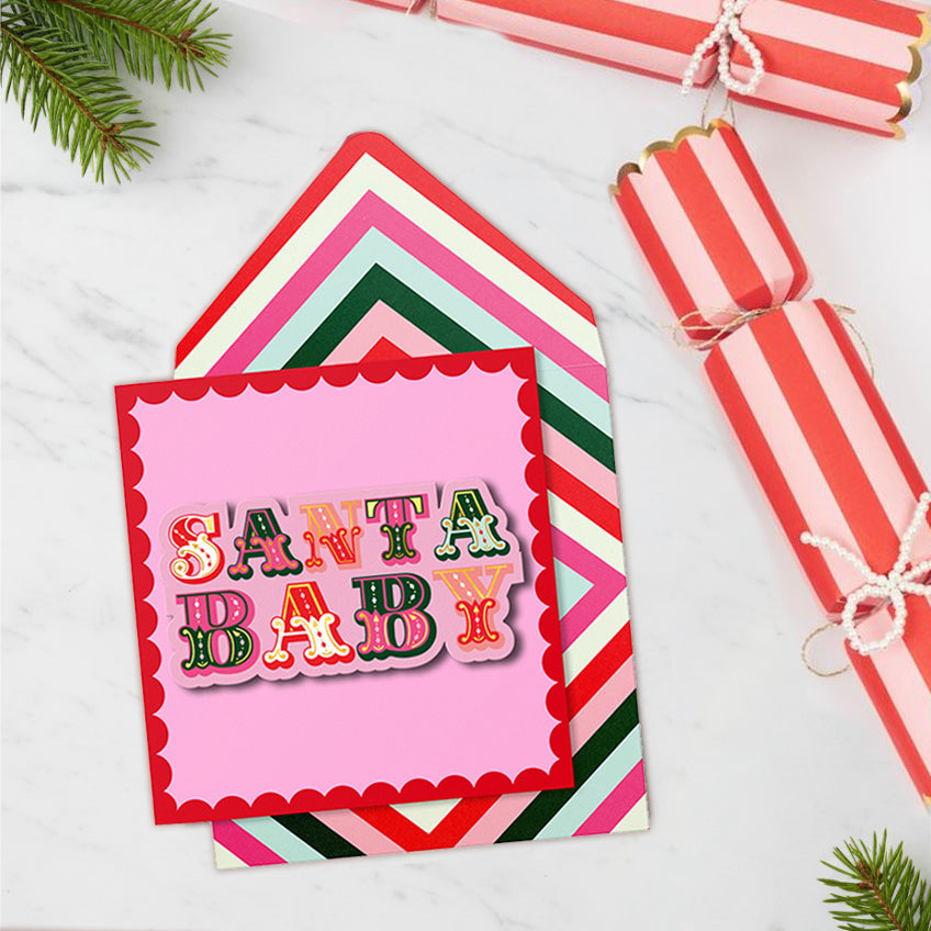Santa Baby, 3D Handmade Greeting Card