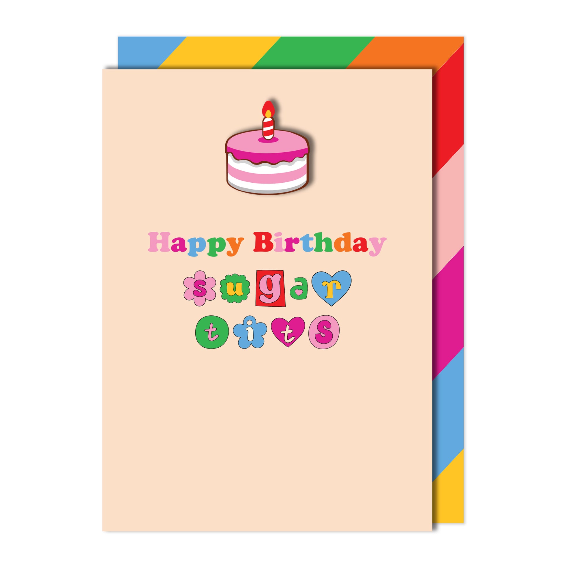 Happy Birthday Sugar Tits Greeting Card