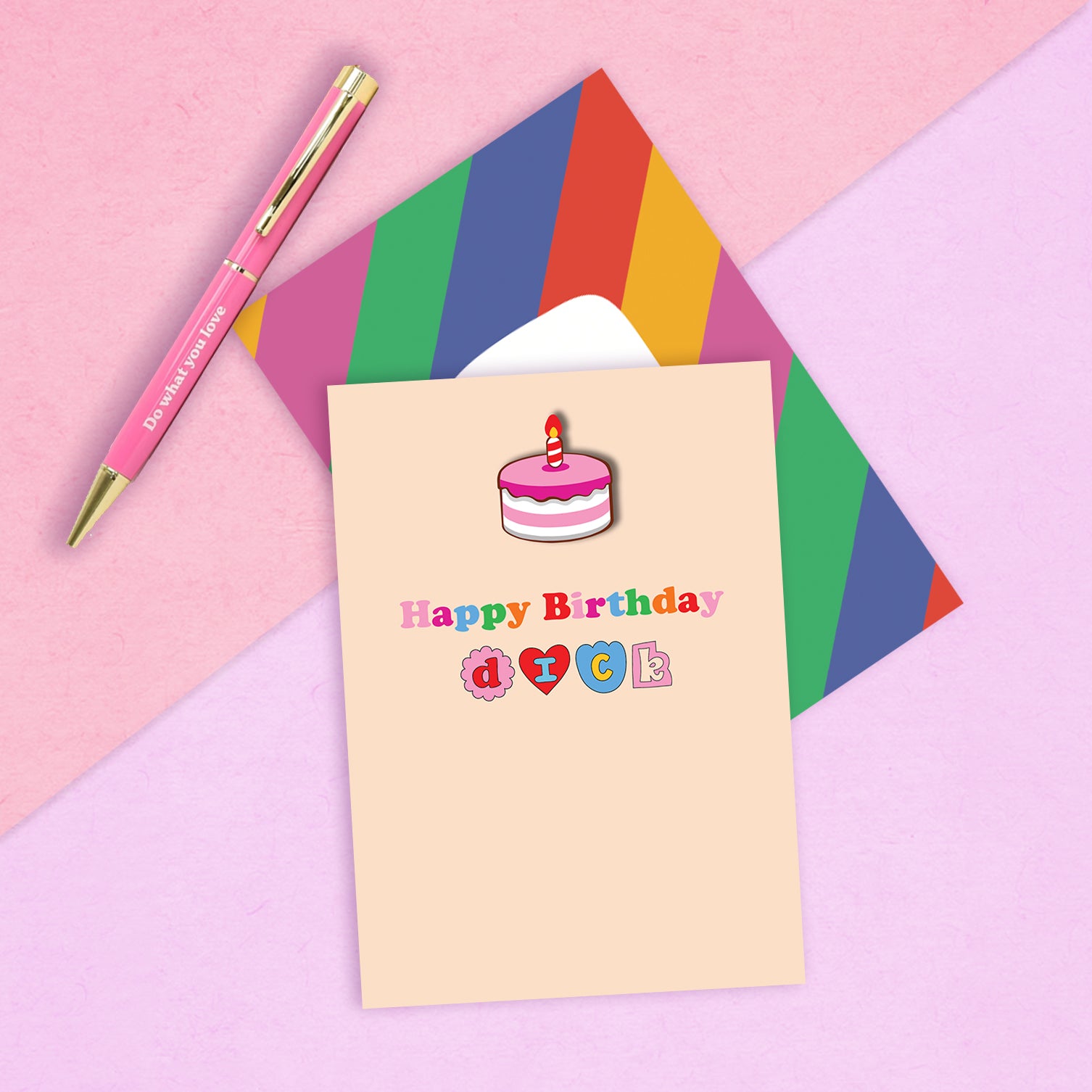 Happy Birthday D**k Greeting Card