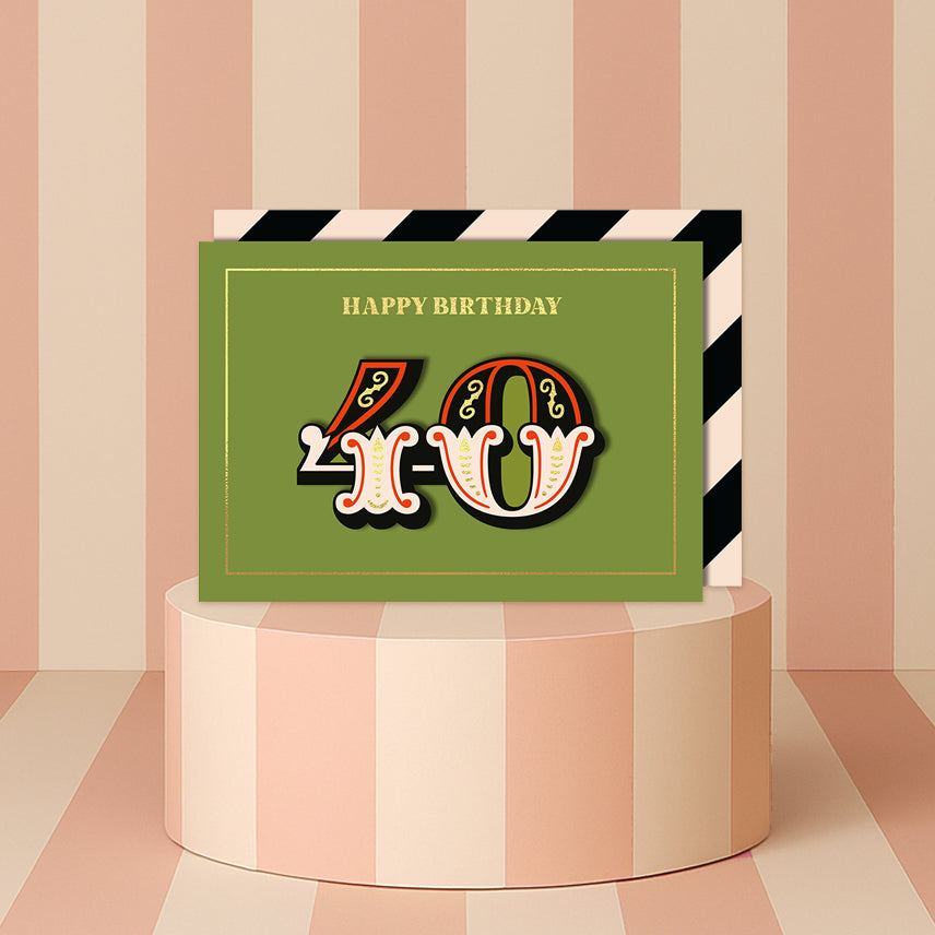 Happy 40th Birthday Greeting Card