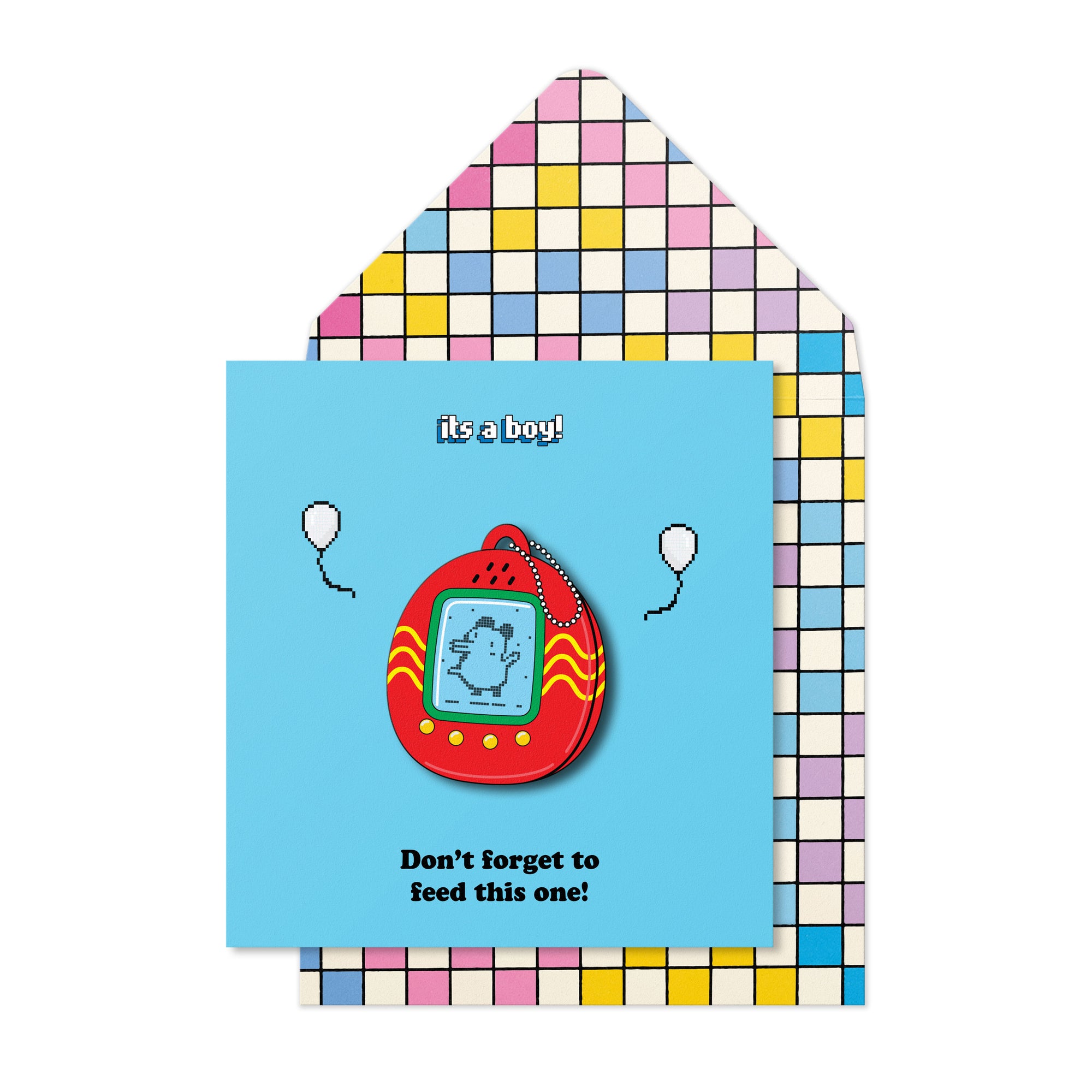 It's a Boy, Tamagotchi Greeting Card