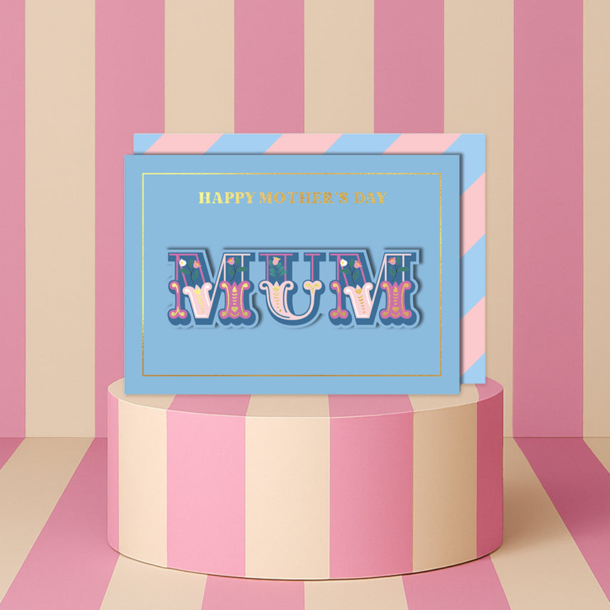 Happy Mothers Day Mum, 3D Handmade Greeting Card