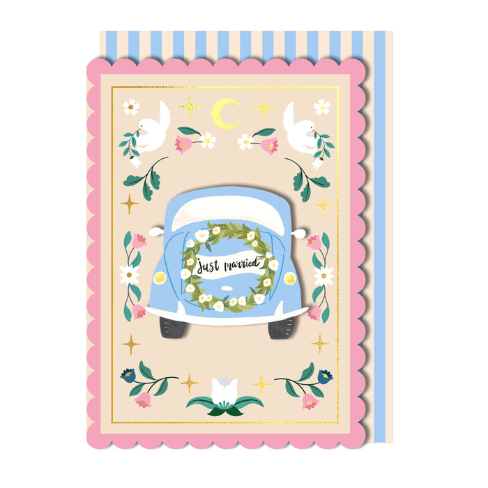 Just Married Wedding Greeting Card