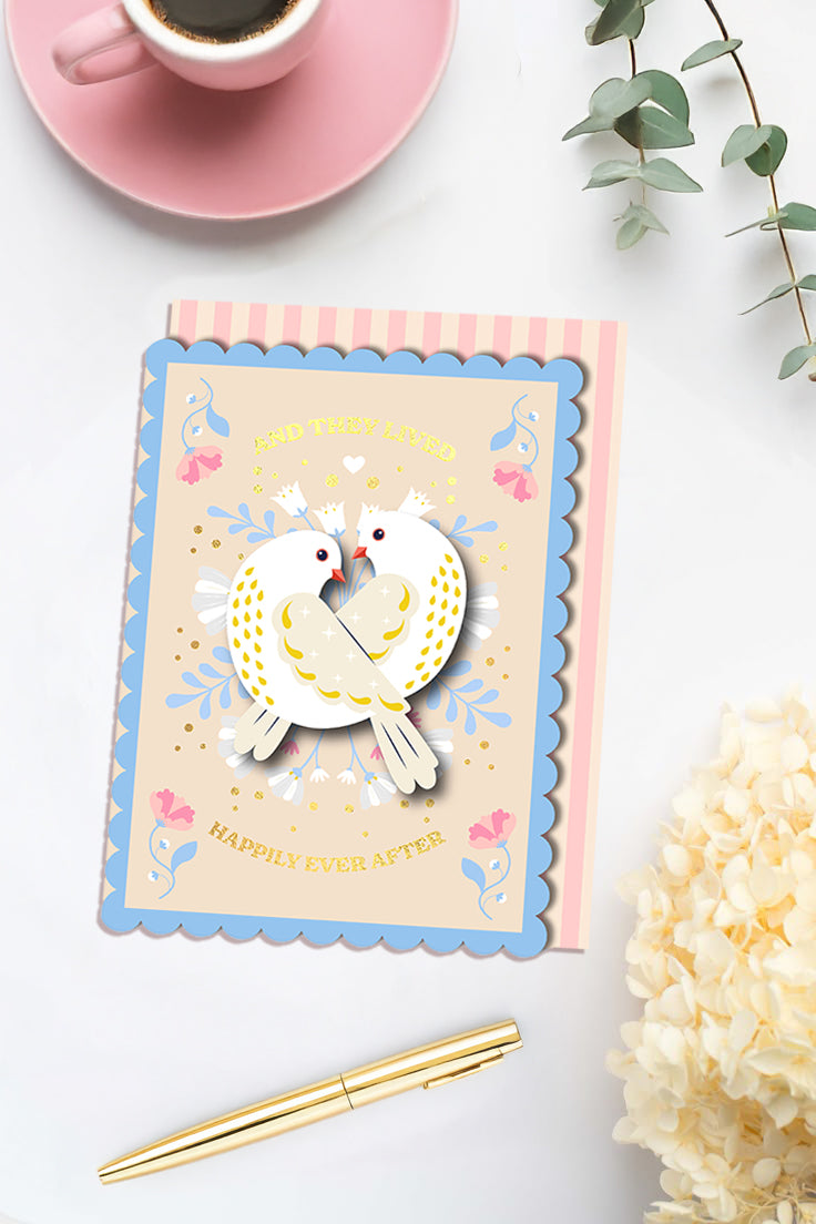 And They Lived Happily Ever After Wedding Greeting Card
