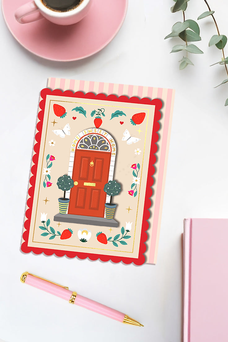 Warm Welcome Home Sweet Home Greeting Card
