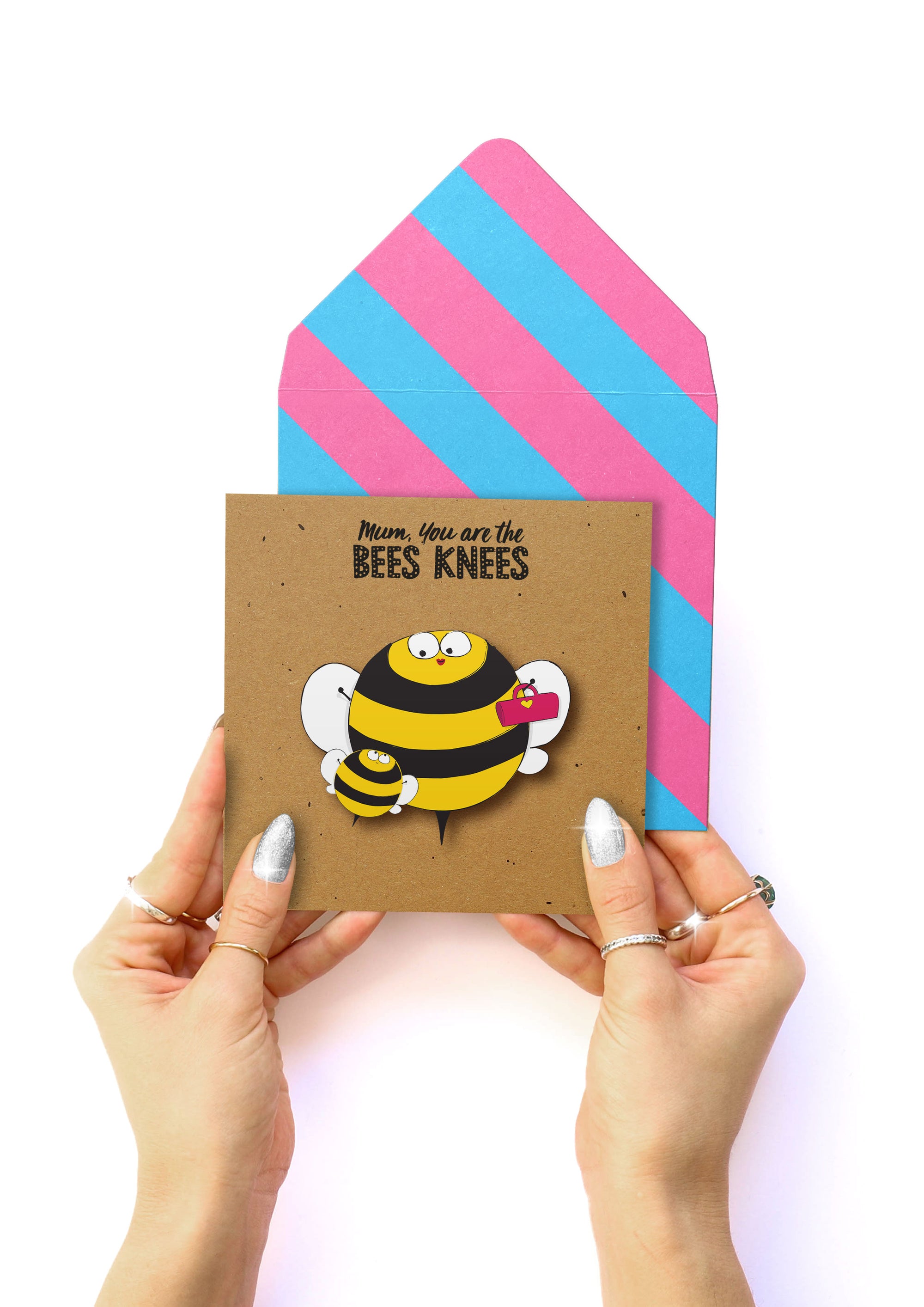 Mum You're the Bees Knees, Handmade Greeting Card