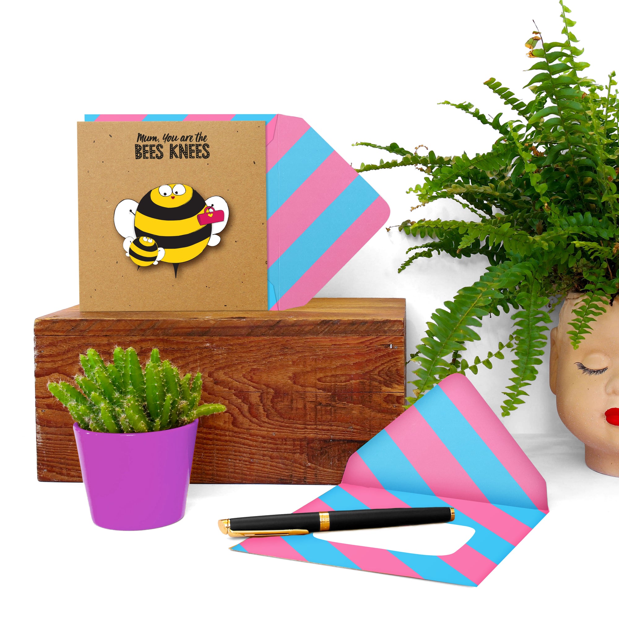 Mum You're the Bees Knees, Handmade Greeting Card